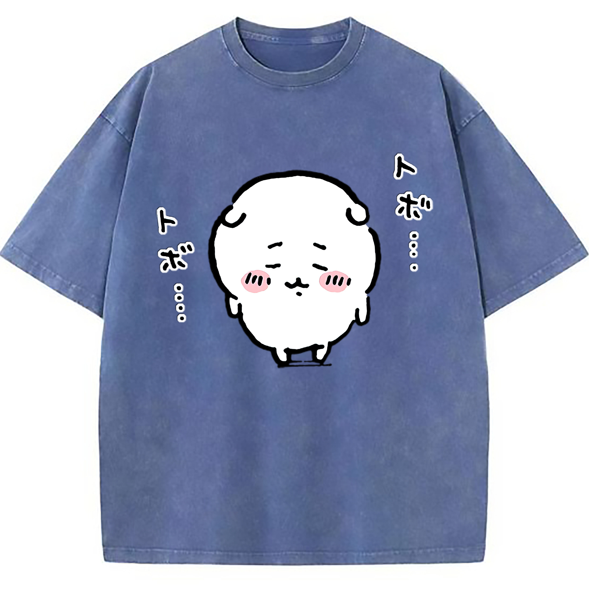 （画像用） ちいかわ ちいかわ Chii-kawa chiikawa 綿100% ヴィンテージ風 半袖Tシャツ（フロントプリント）