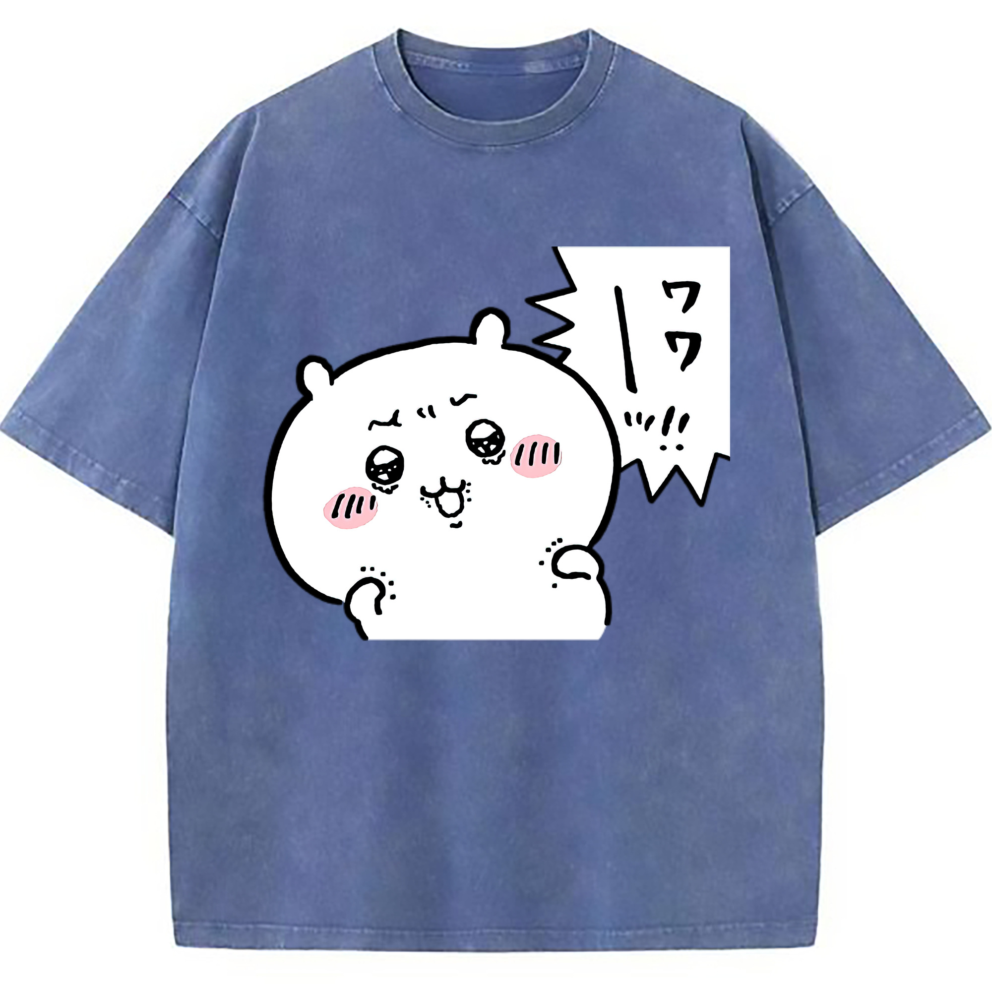 （画像用） ちいかわ ちいかわ Chii-kawa chiikawa 綿100% ヴィンテージ風 半袖Tシャツ（フロントプリント）