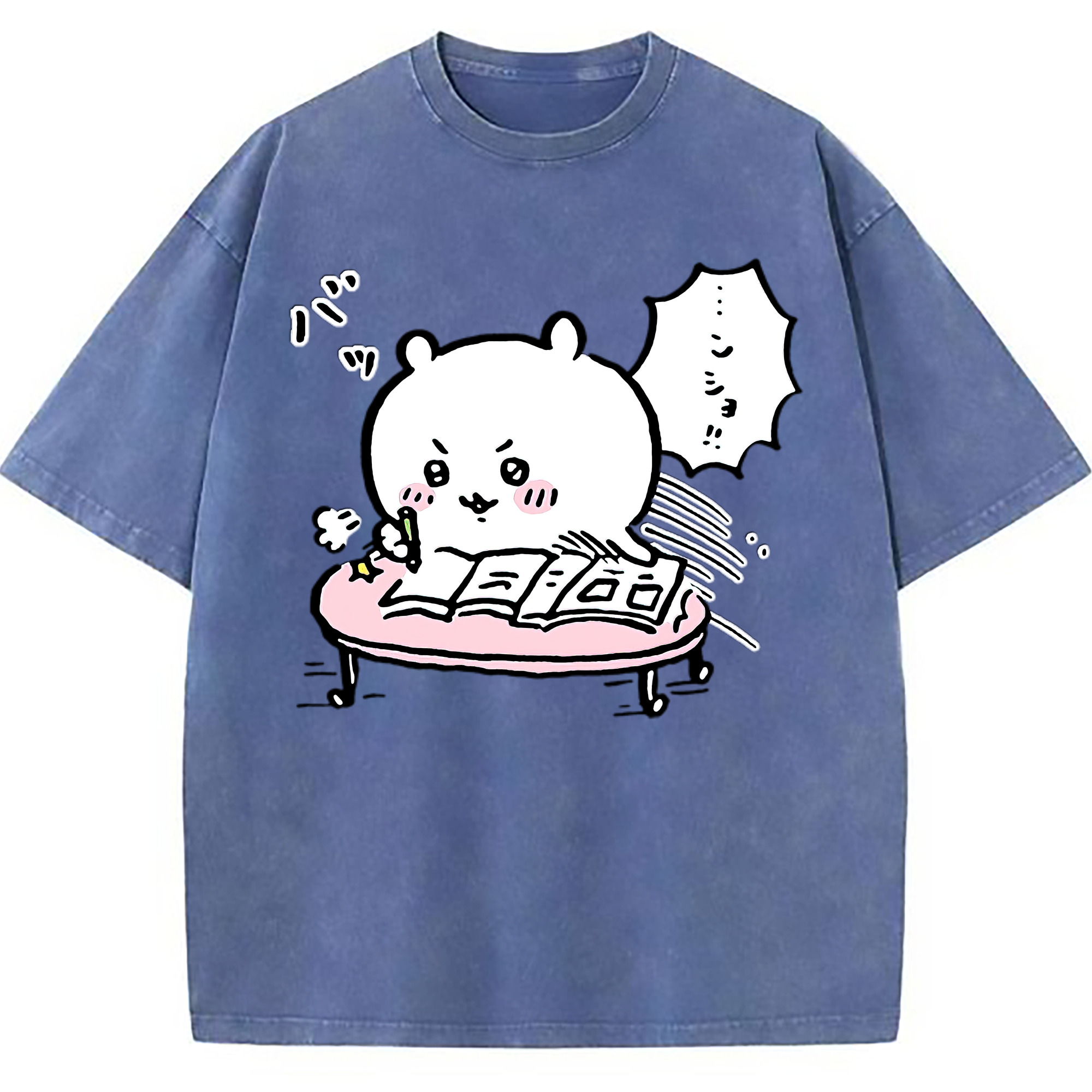 （画像用） ちいかわ ちいかわ Chii-kawa chiikawa 綿100% ヴィンテージ風 半袖Tシャツ（フロントプリント）