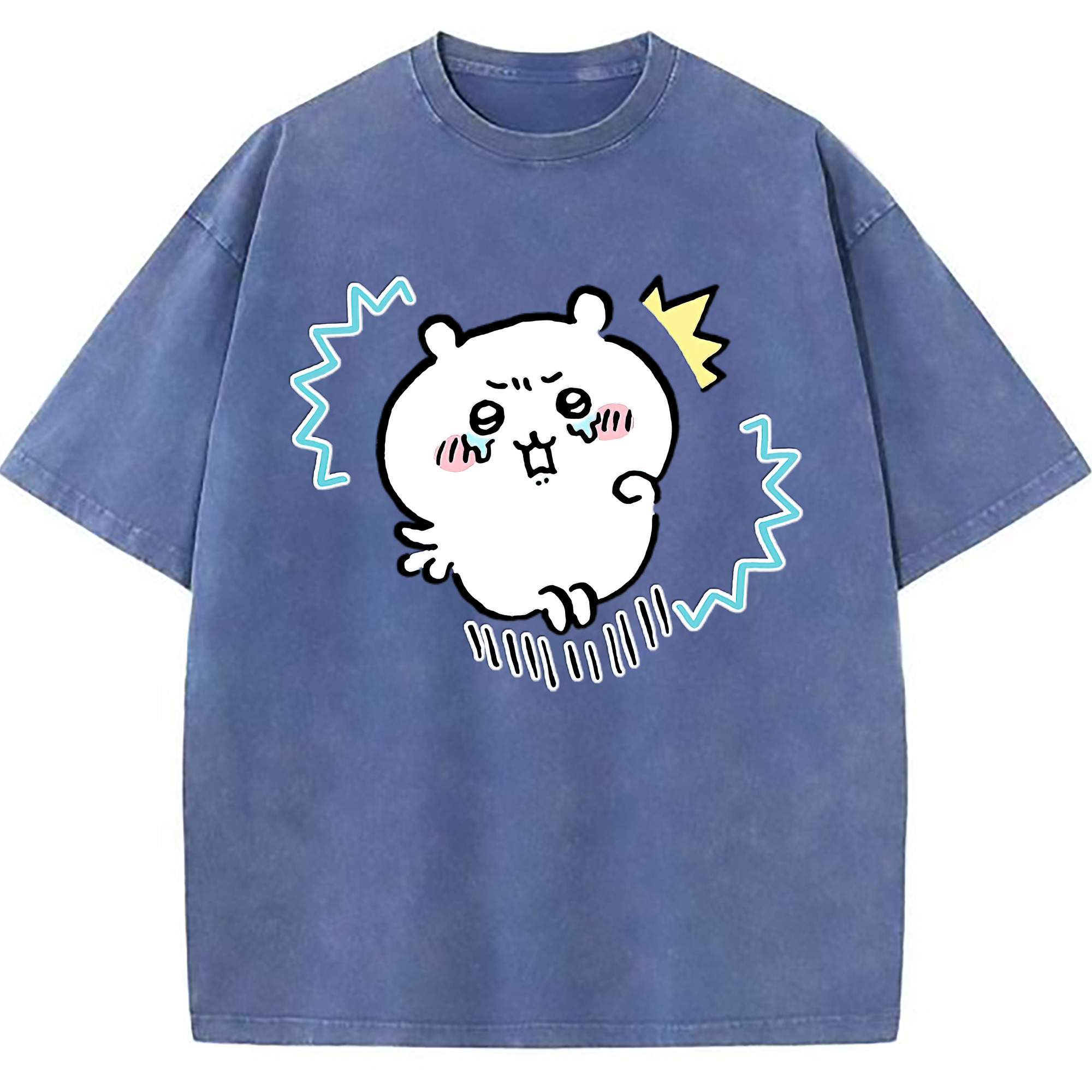 （画像用） ちいかわ ちいかわ Chii-kawa chiikawa 綿100% ヴィンテージ風 半袖Tシャツ（フロントプリント）