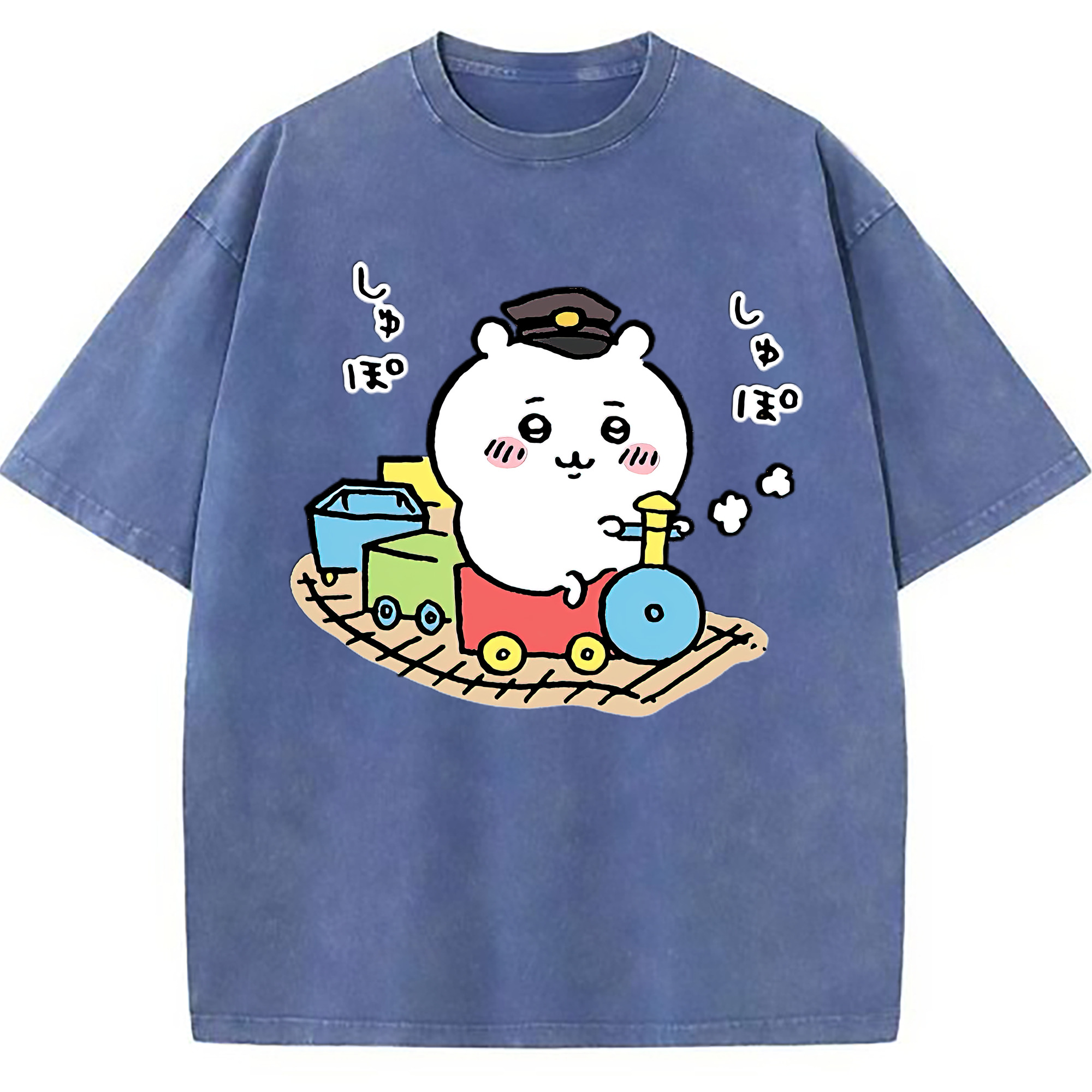 （画像用） ちいかわ ちいかわ Chii-kawa chiikawa 綿100% ヴィンテージ風 半袖Tシャツ（フロントプリント）