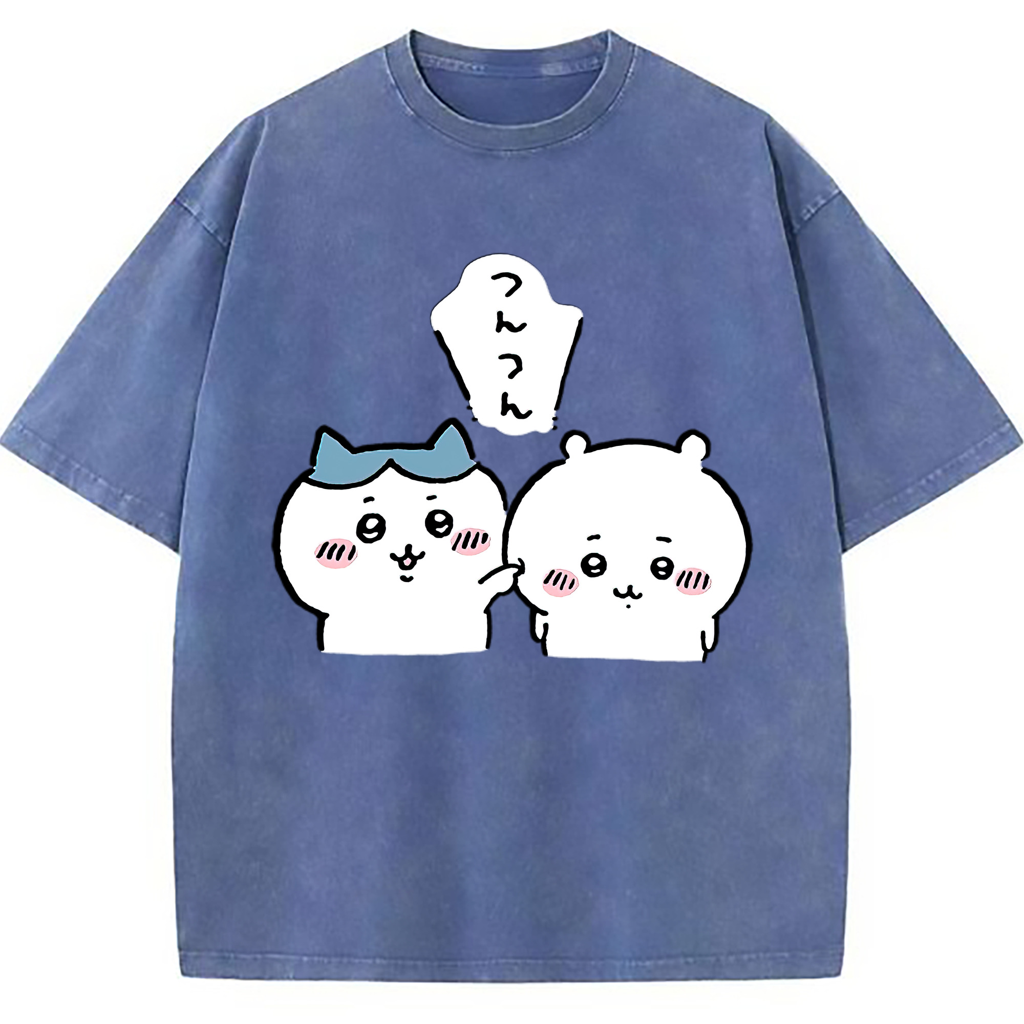 （画像用） ちいかわ ちいかわ Chii-kawa chiikawa 綿100% ヴィンテージ風 半袖Tシャツ（フロントプリント）