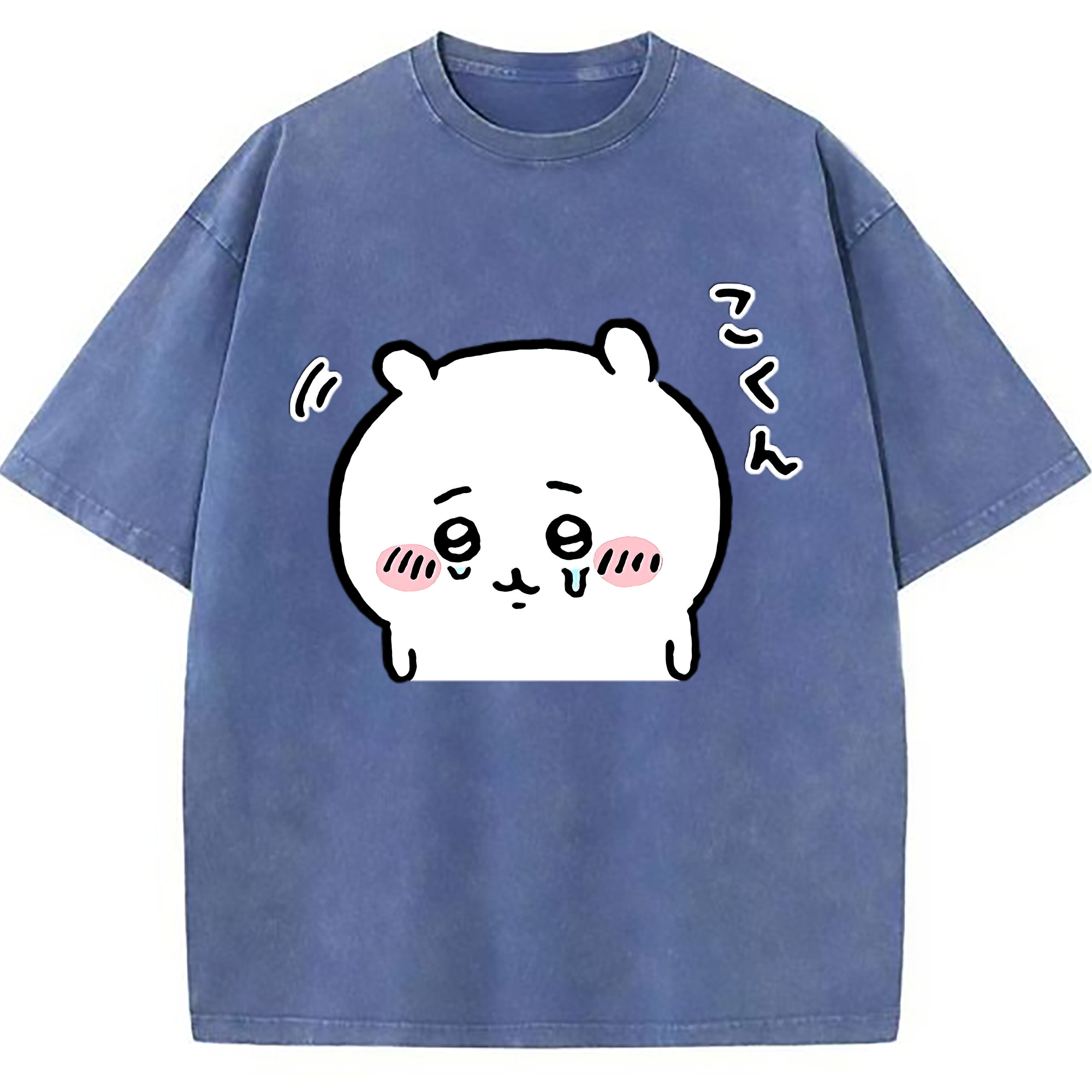 （画像用） ちいかわ ちいかわ Chii-kawa chiikawa 綿100% ヴィンテージ風 半袖Tシャツ（フロントプリント）