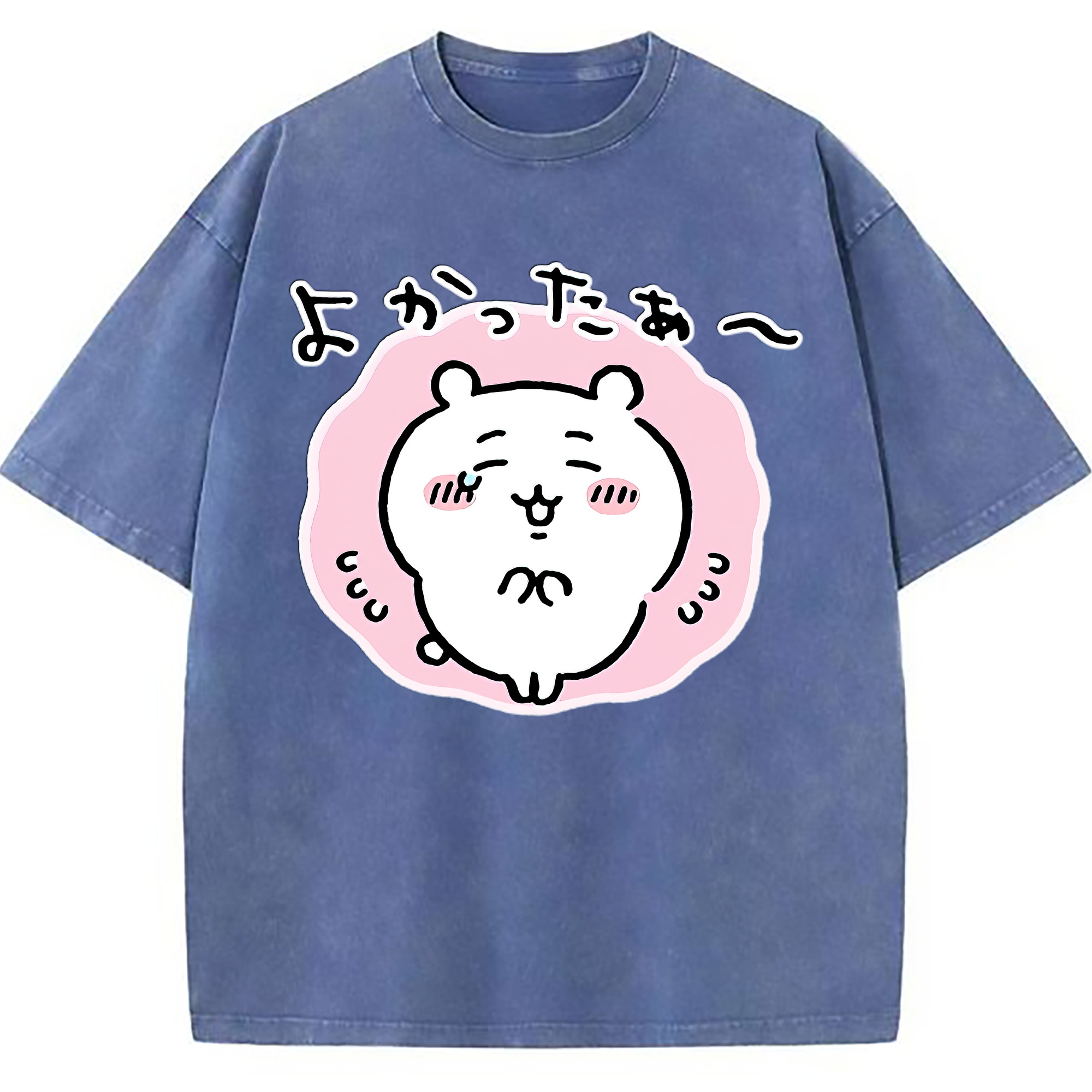 （画像用） ちいかわ ちいかわ Chii-kawa chiikawa 綿100% ヴィンテージ風 半袖Tシャツ（フロントプリント）