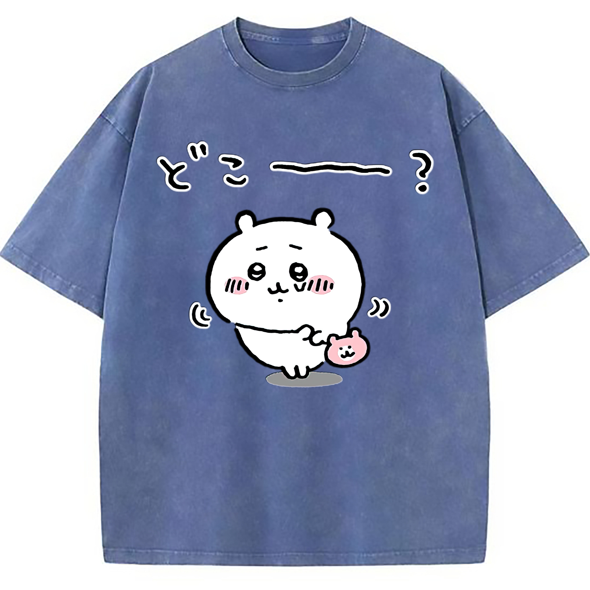 （画像用） ちいかわ ちいかわ Chii-kawa chiikawa 綿100% ヴィンテージ風 半袖Tシャツ（フロントプリント）