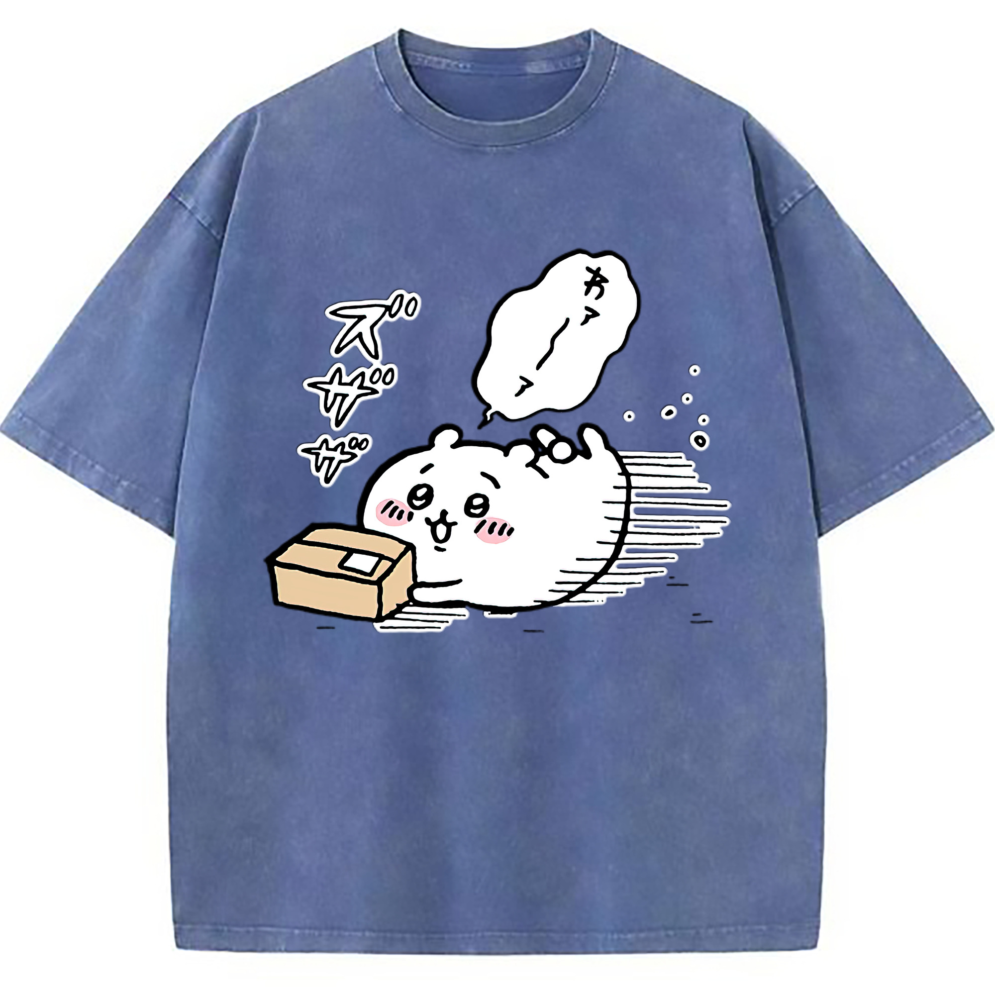 （画像用） ちいかわ ちいかわ Chii-kawa chiikawa 綿100% ヴィンテージ風 半袖Tシャツ（フロントプリント）