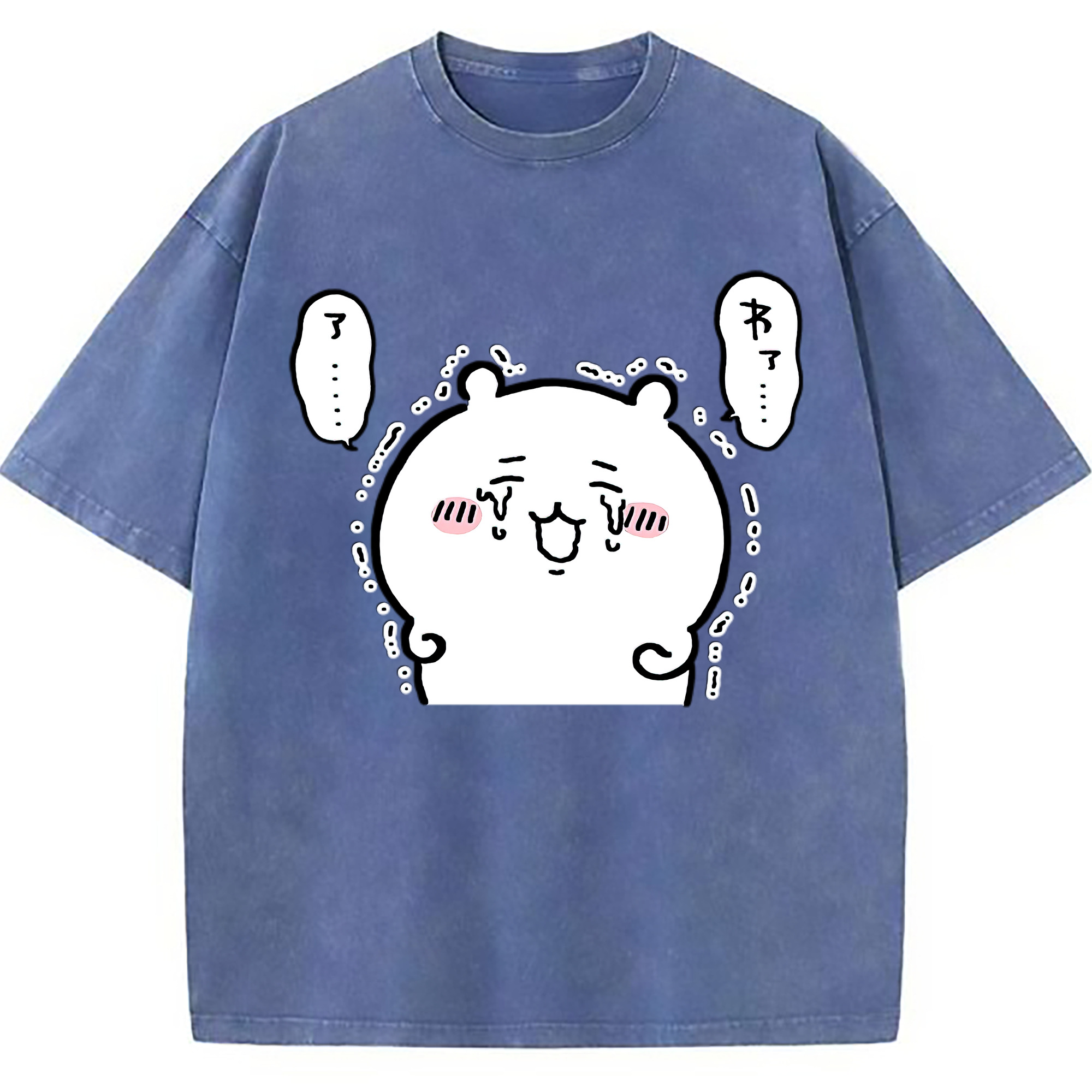（画像用） ちいかわ ちいかわ Chii-kawa chiikawa 綿100% ヴィンテージ風 半袖Tシャツ（フロントプリント）