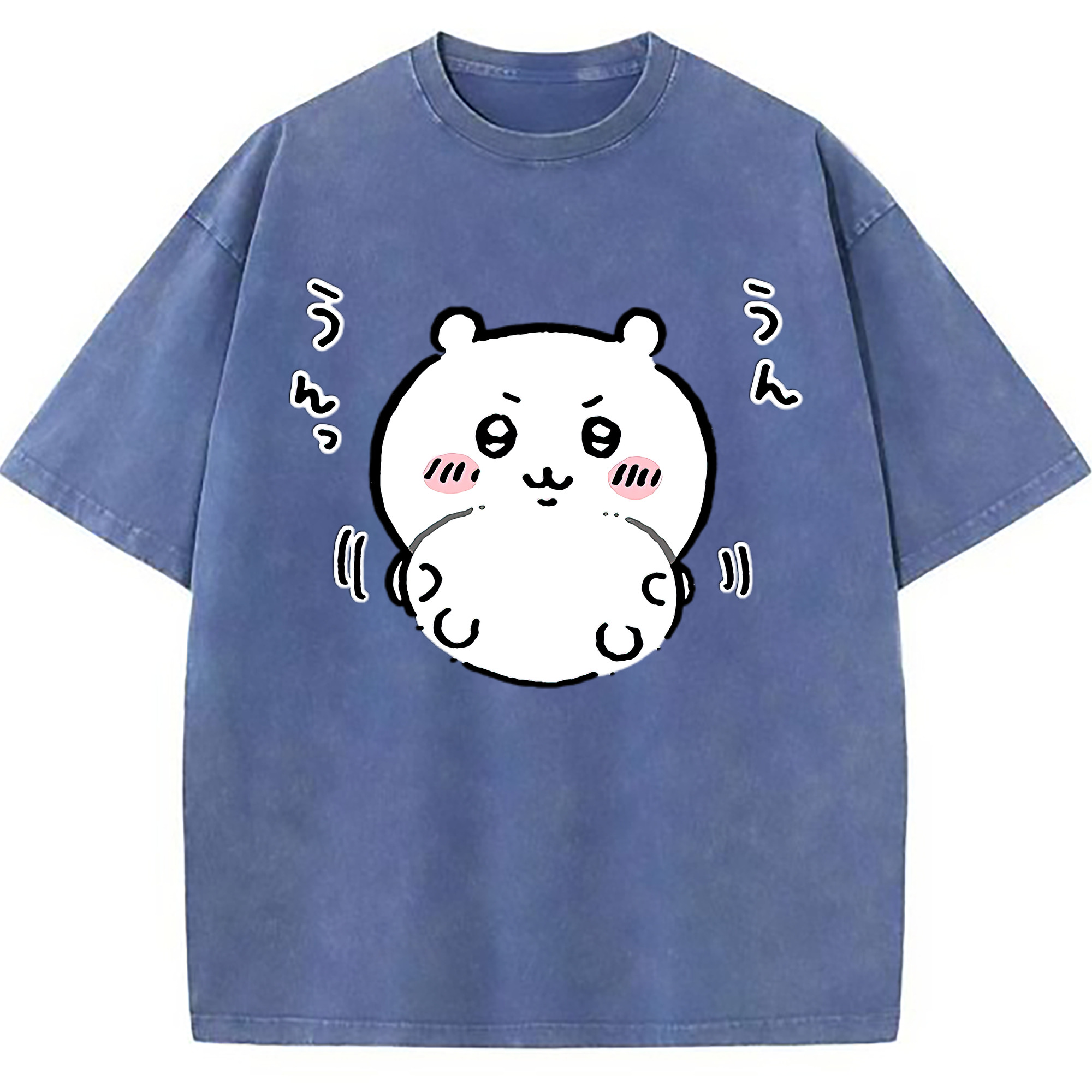 （画像用） ちいかわ ちいかわ Chii-kawa chiikawa 綿100% ヴィンテージ風 半袖Tシャツ（フロントプリント）