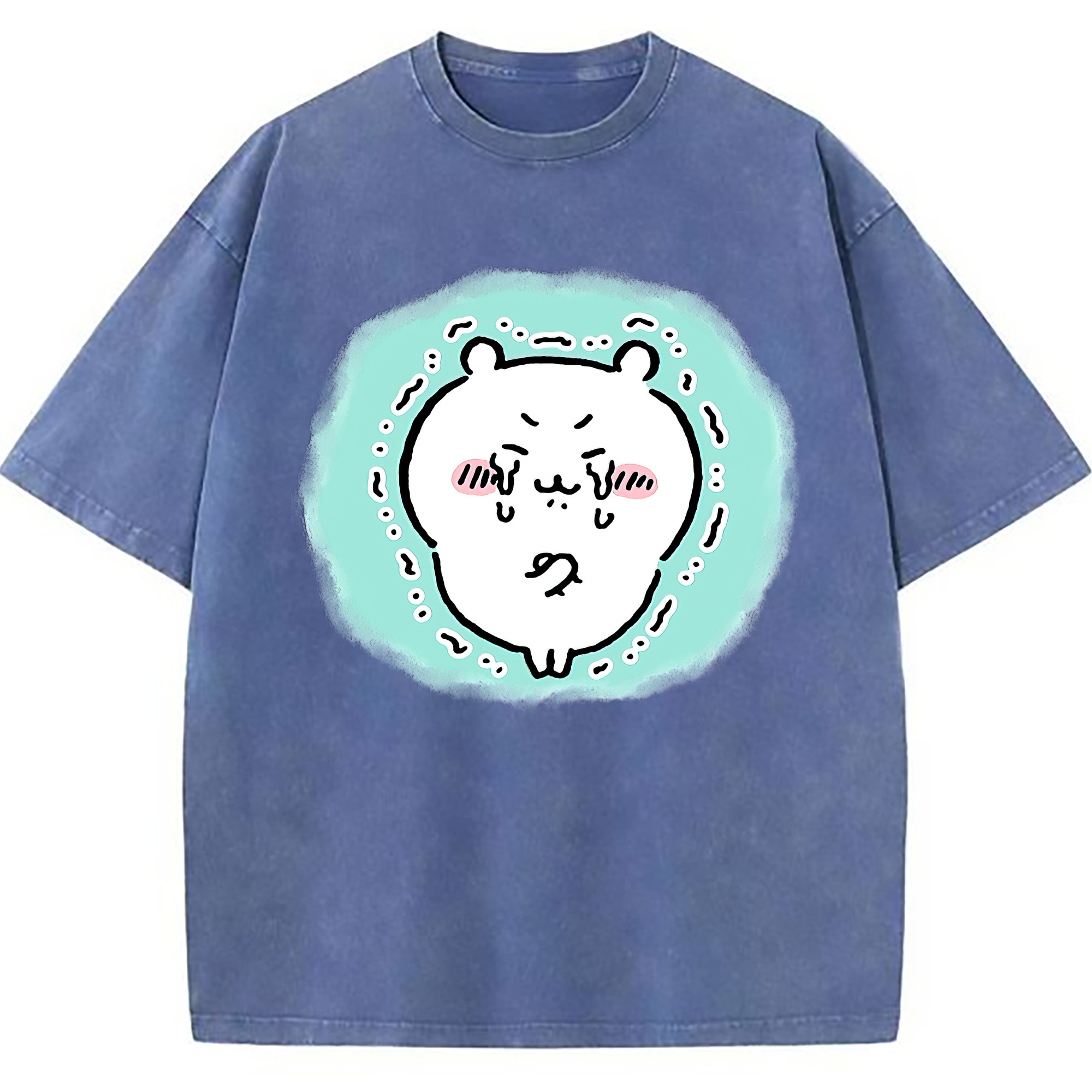 （画像用） ちいかわ ちいかわ Chii-kawa chiikawa 綿100% ヴィンテージ風 半袖Tシャツ（フロントプリント）