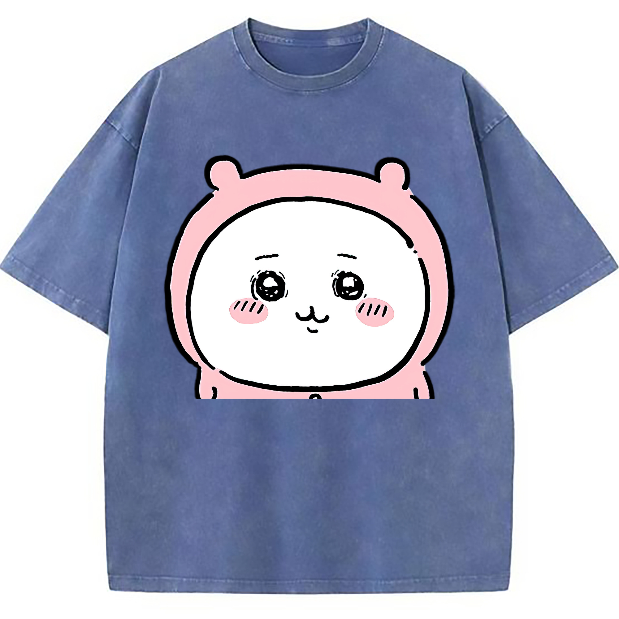 （画像用） ちいかわ ちいかわ Chii-kawa chiikawa 綿100% ヴィンテージ風 半袖Tシャツ（フロントプリント）