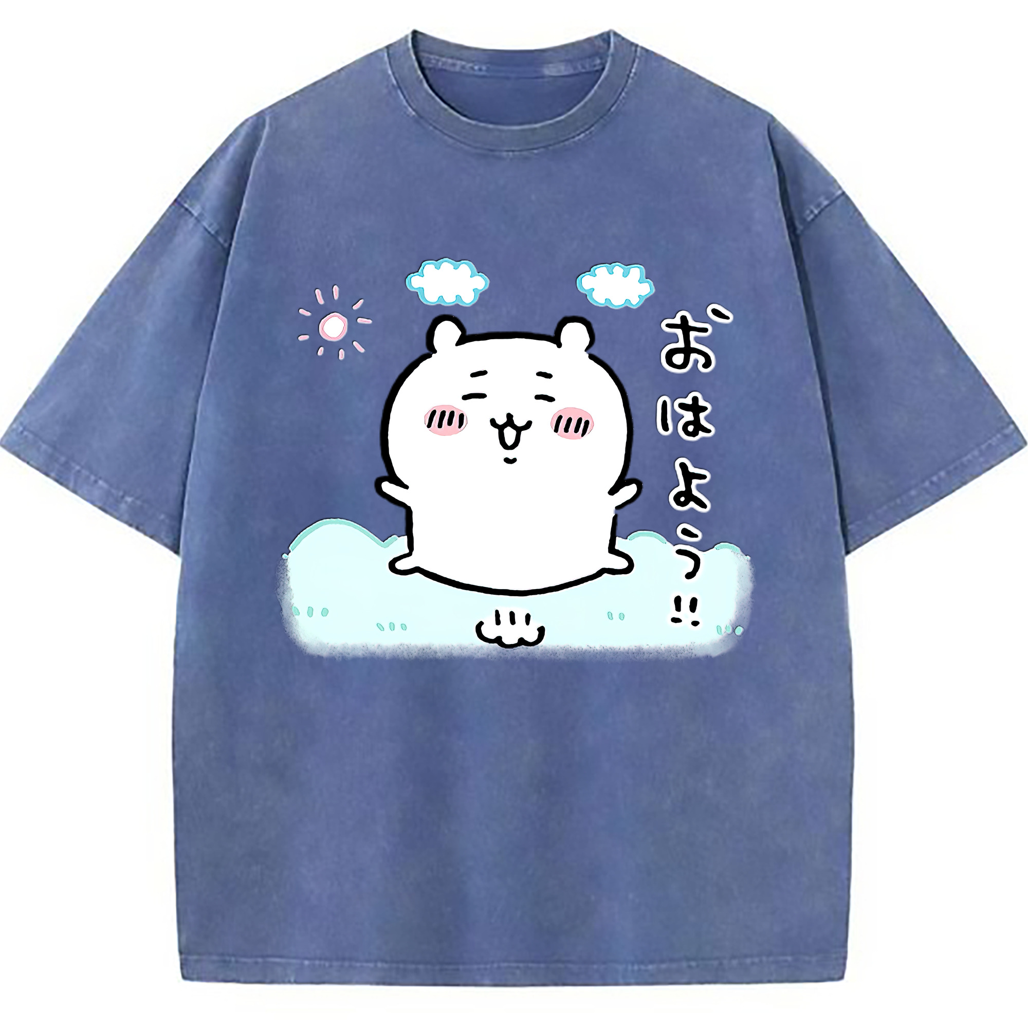 （画像用） ちいかわ ちいかわ Chii-kawa chiikawa 綿100% ヴィンテージ風 半袖Tシャツ（フロントプリント）
