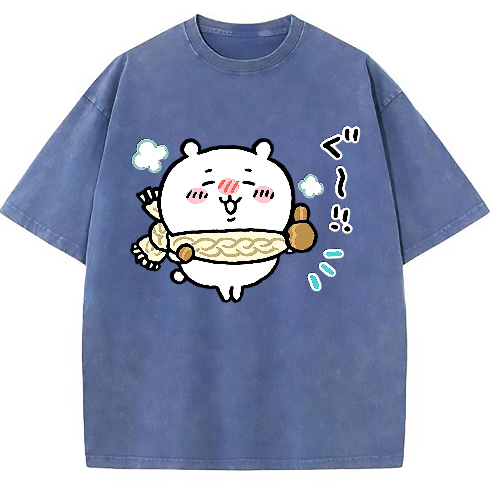 （画像用） ちいかわ ちいかわ Chii-kawa chiikawa 綿100% ヴィンテージ風 半袖Tシャツ（フロントプリント）
