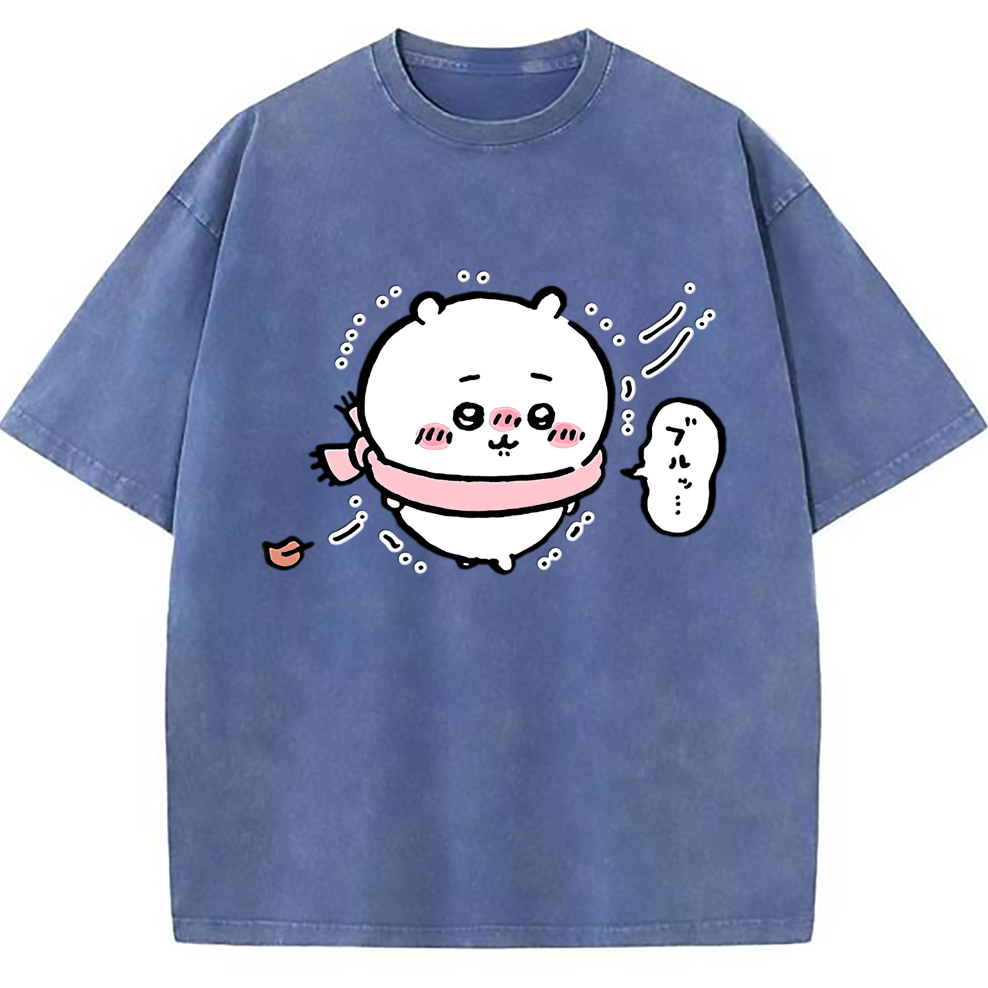 （画像用） ちいかわ ちいかわ Chii-kawa chiikawa 綿100% ヴィンテージ風 半袖Tシャツ（フロントプリント）