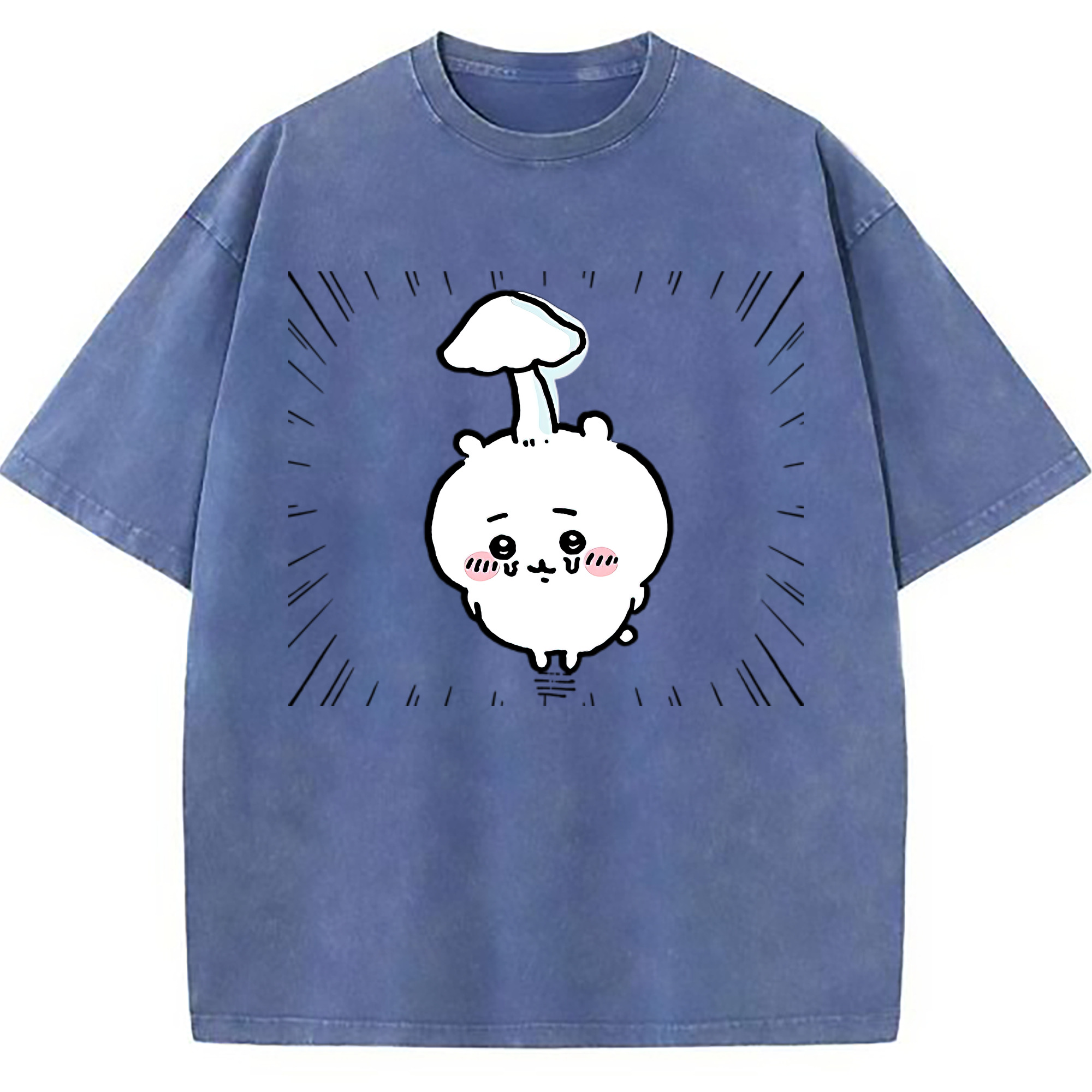 （画像用） ちいかわ ちいかわ Chii-kawa chiikawa 綿100% ヴィンテージ風 半袖Tシャツ（フロントプリント）