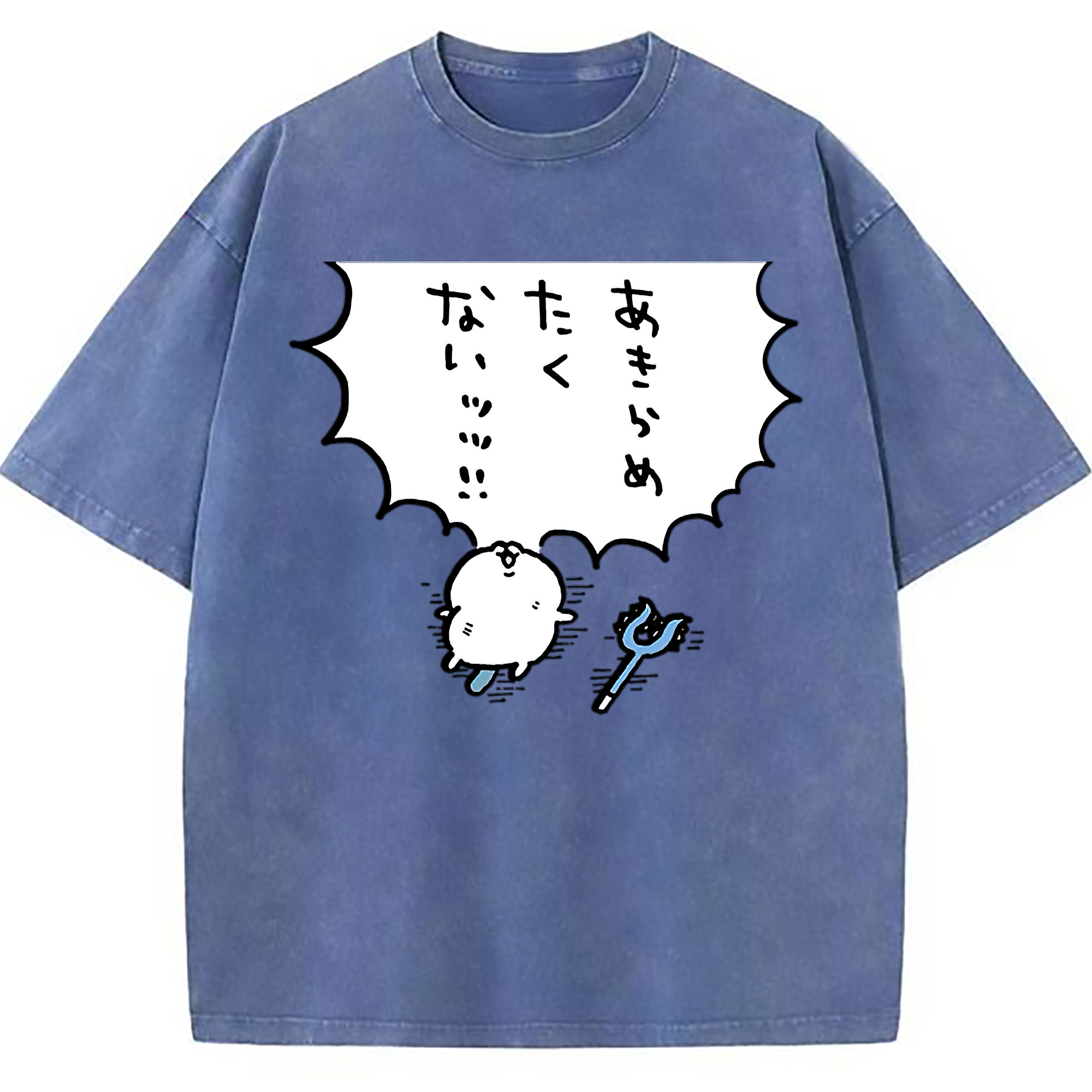 （画像用） ちいかわ ちいかわ Chii-kawa chiikawa 綿100% ヴィンテージ風 半袖Tシャツ（フロントプリント）
