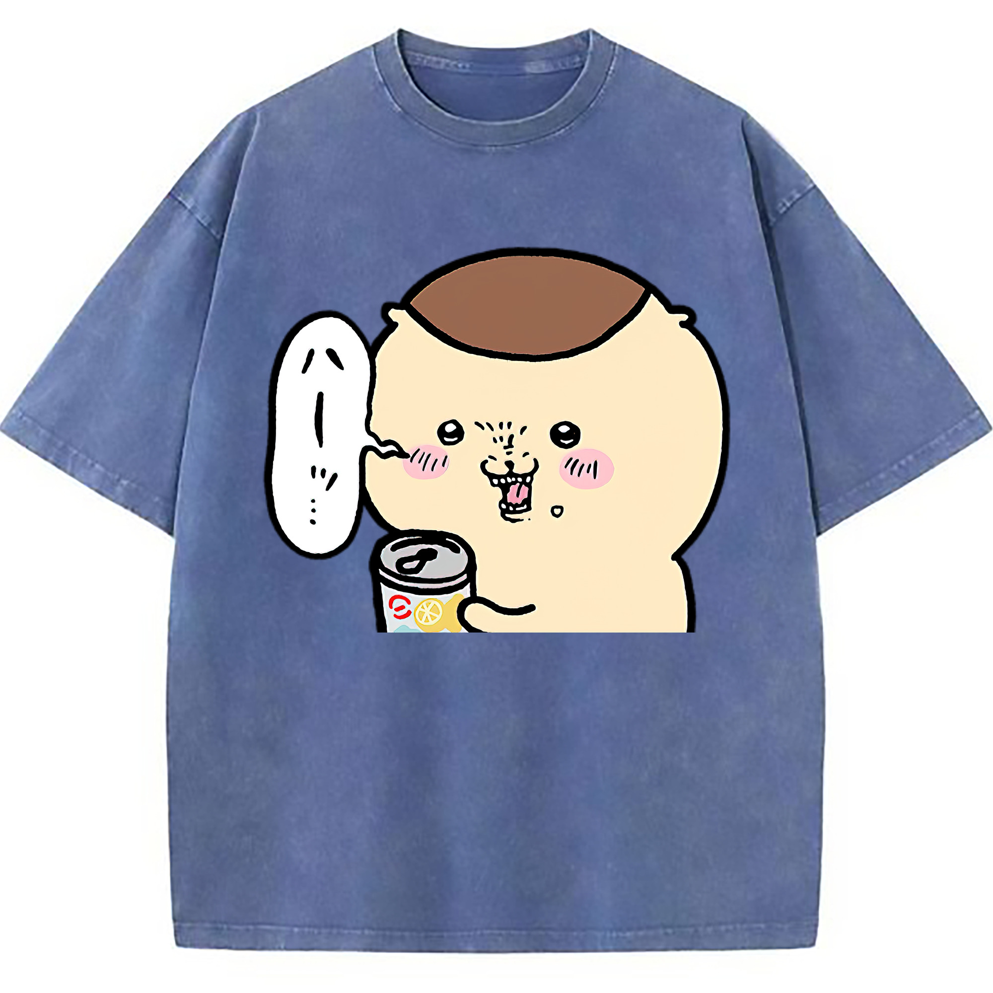 （画像用） ちいかわ くりまんじゅう Chii-kawa kuri manjū 綿100% ヴィンテージ風 半袖Tシャツ（フロントプリント）