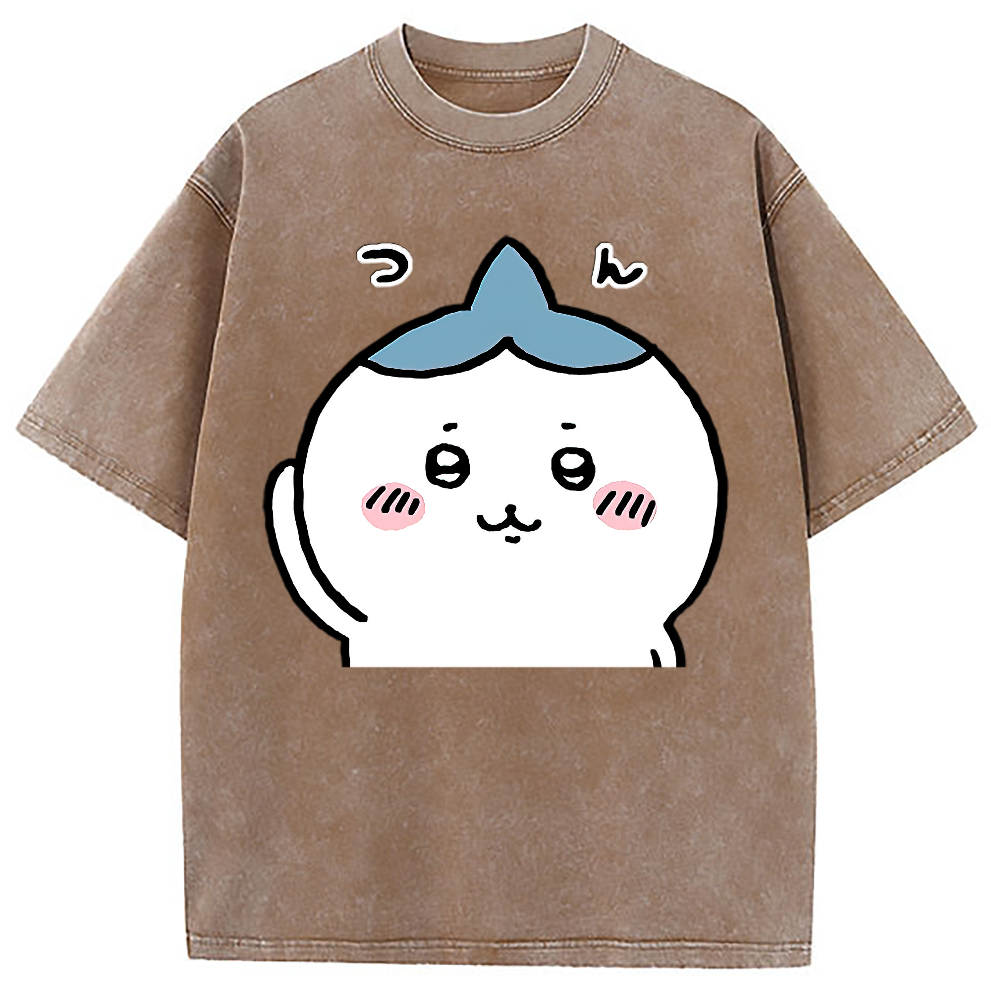 （画像用） ちいかわ ハチワレ Chii-kawa hachiware 綿100% ヴィンテージ風 半袖Tシャツ（フロントプリント）