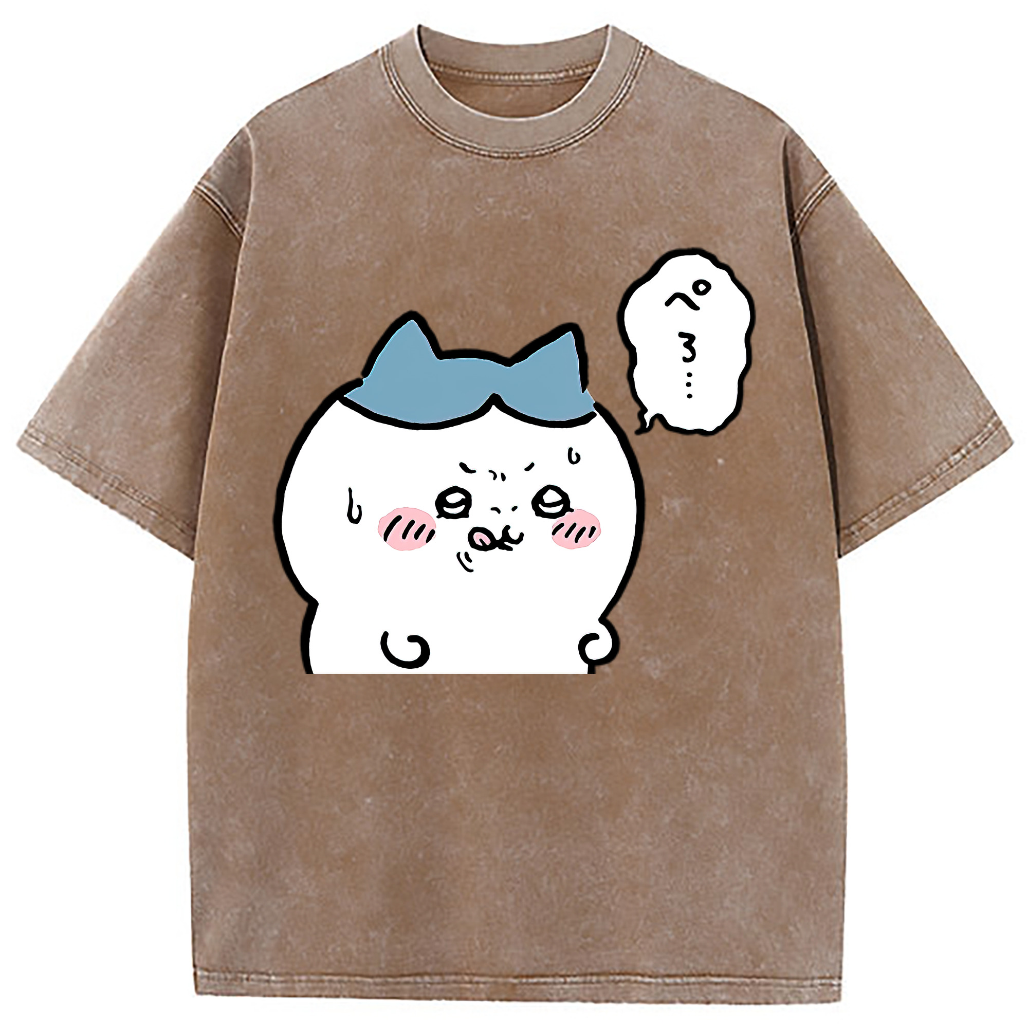 （画像用） ちいかわ ハチワレ Chii-kawa hachiware 綿100% ヴィンテージ風 半袖Tシャツ（フロントプリント）