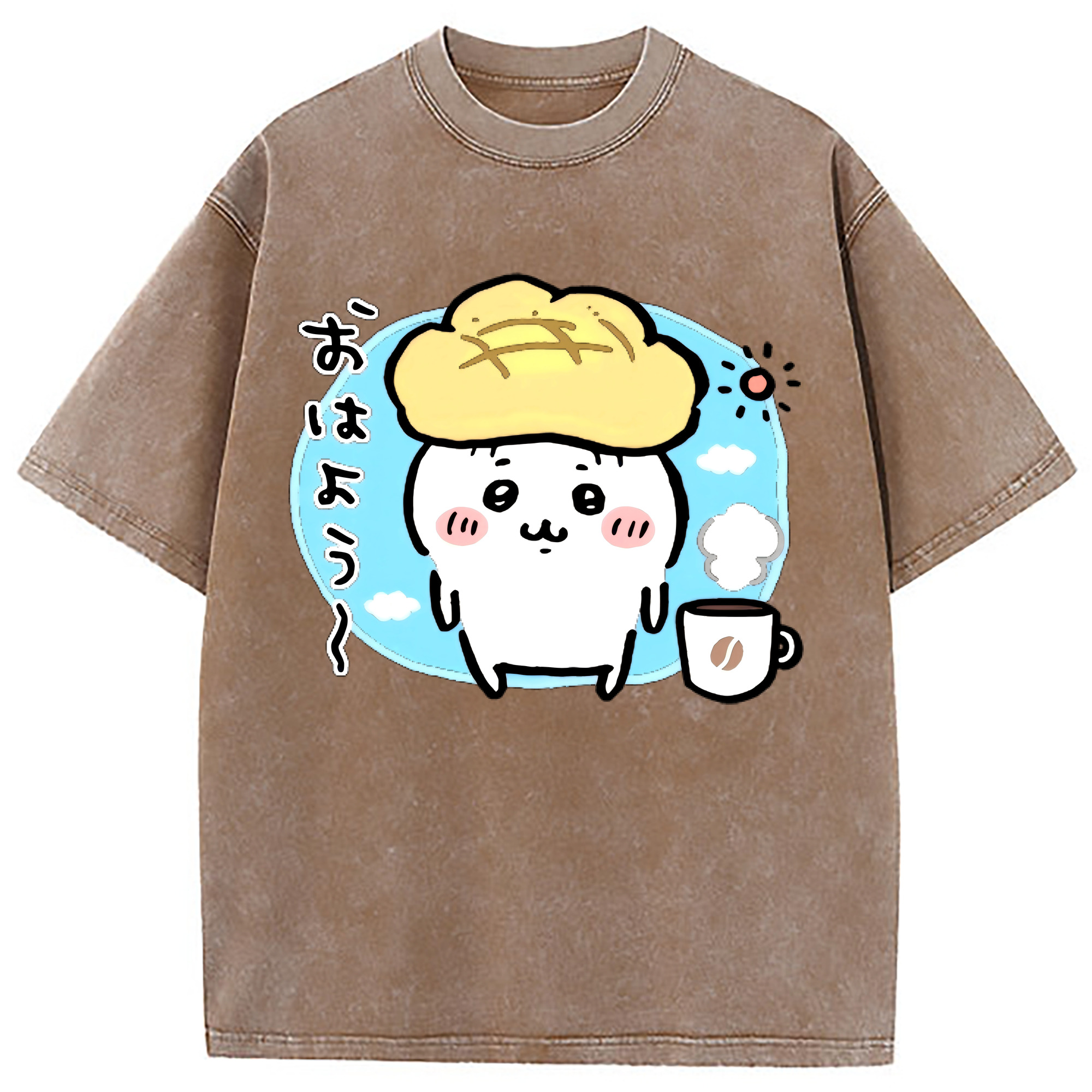 （画像用） ちいかわ ちいかわ Chii-kawa chiikawa 綿100% ヴィンテージ風 半袖Tシャツ（フロントプリント）