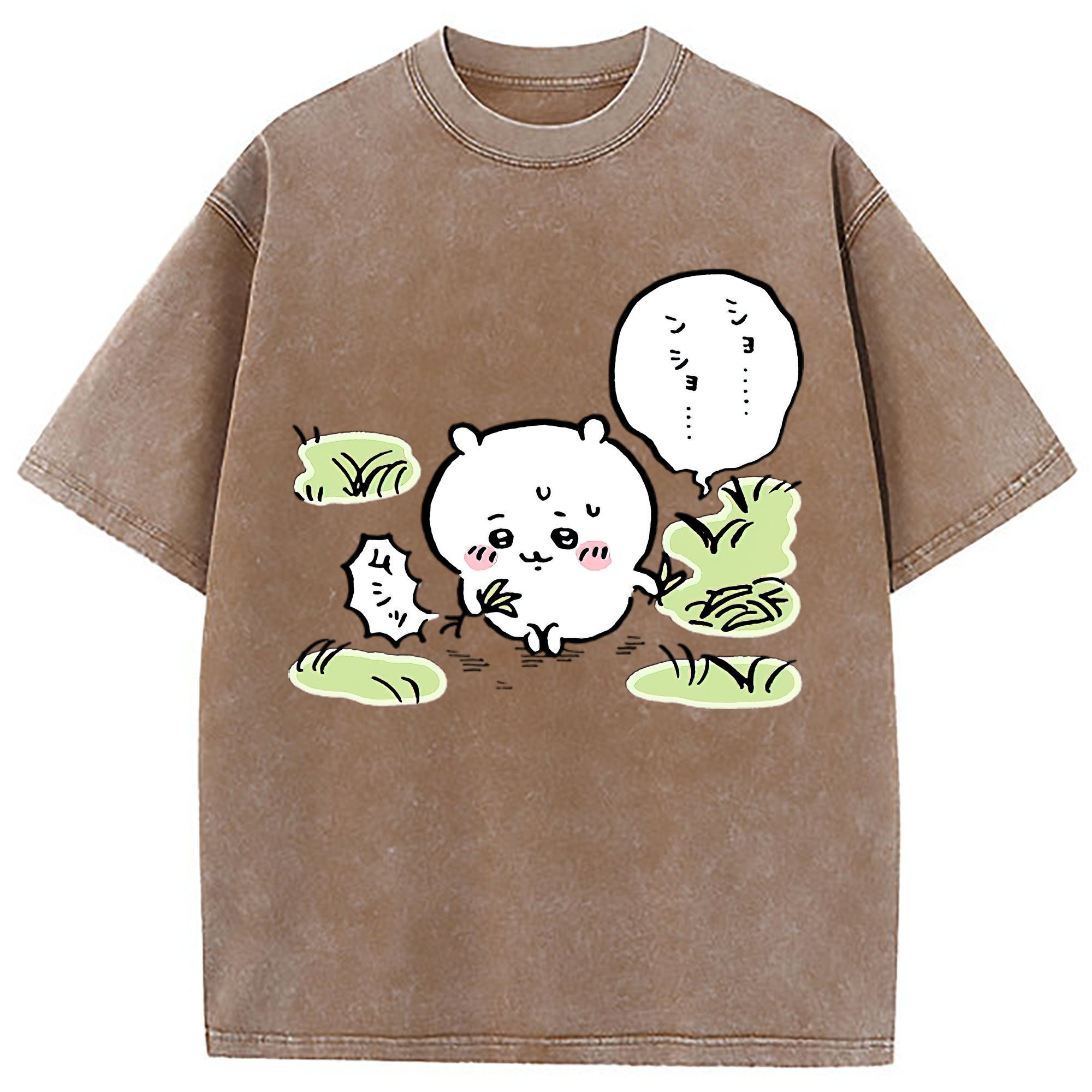 （画像用） ちいかわ ちいかわ Chii-kawa chiikawa 綿100% ヴィンテージ風 半袖Tシャツ（フロントプリント）