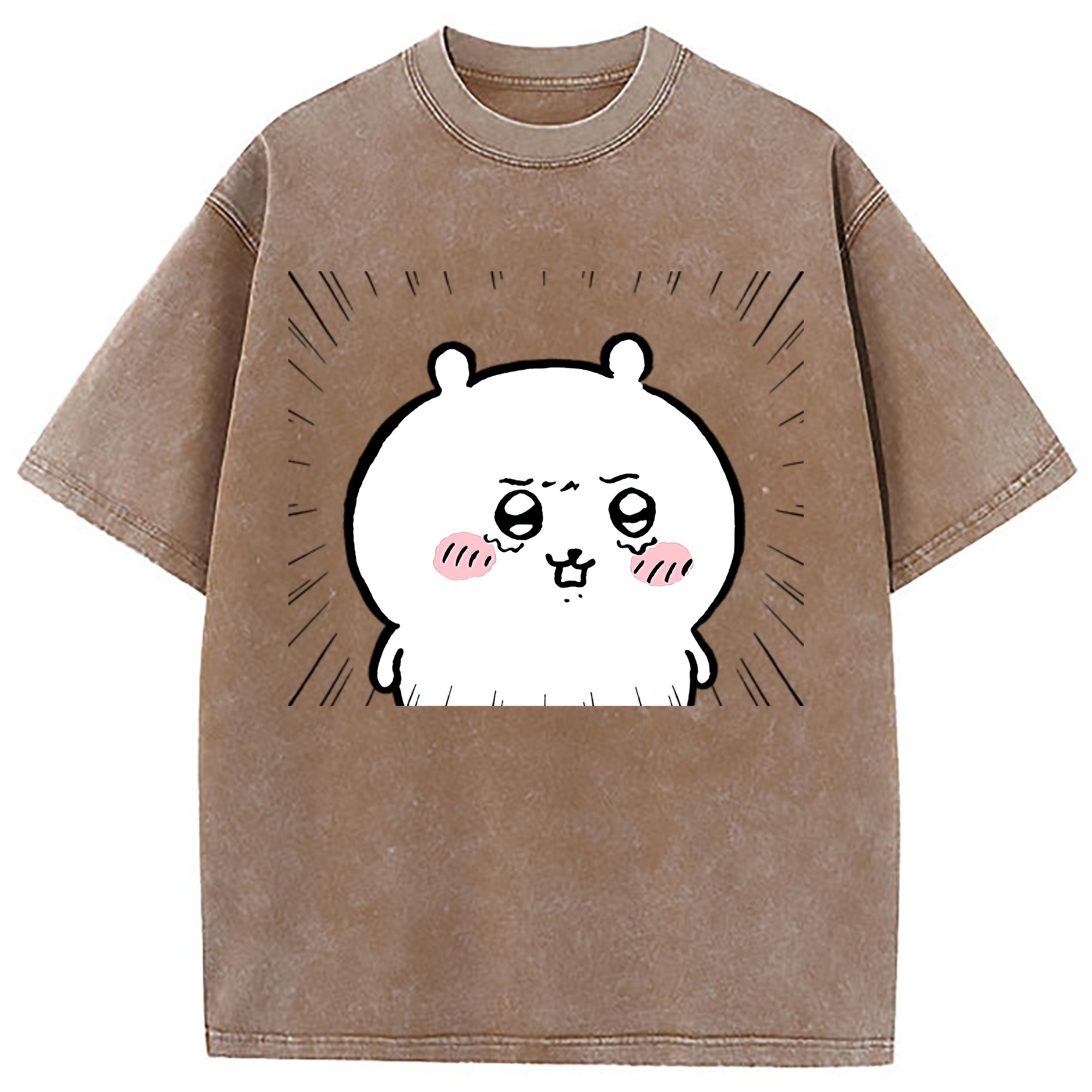 （画像用） ちいかわ ちいかわ Chii-kawa chiikawa 綿100% ヴィンテージ風 半袖Tシャツ（フロントプリント）