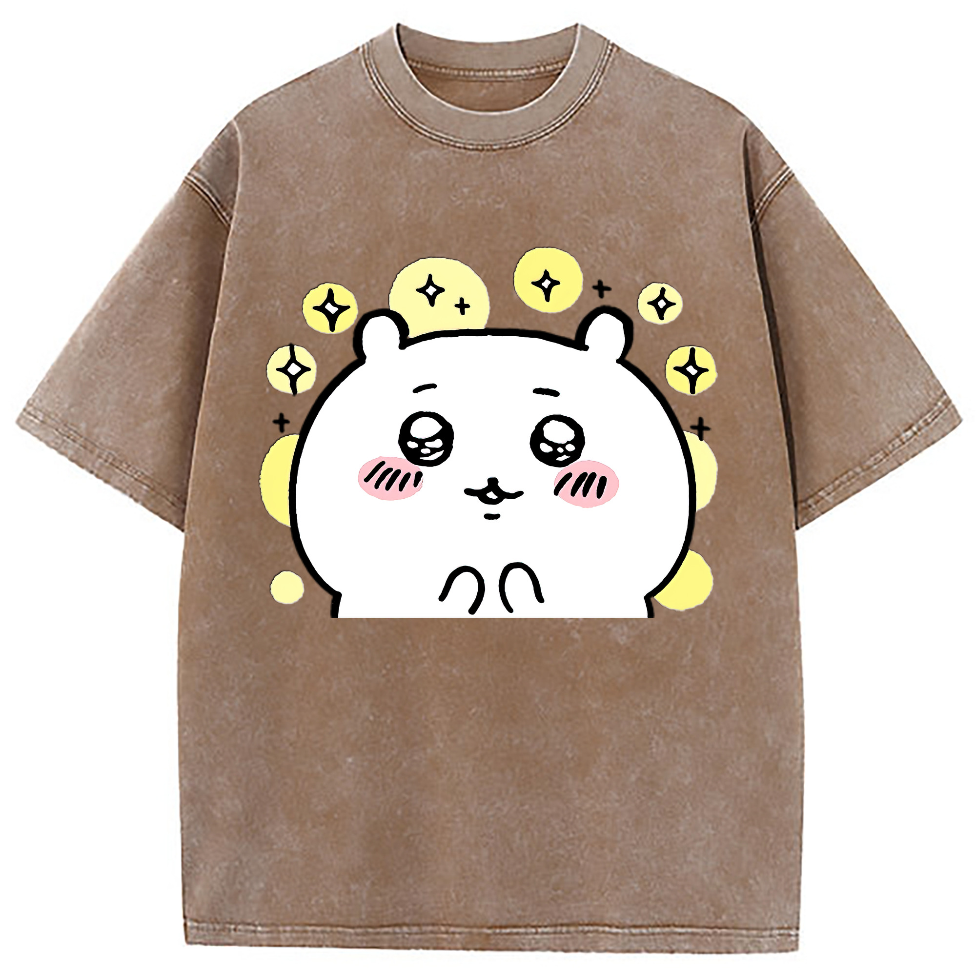 （画像用） ちいかわ ちいかわ Chii-kawa chiikawa 綿100% ヴィンテージ風 半袖Tシャツ（フロントプリント）
