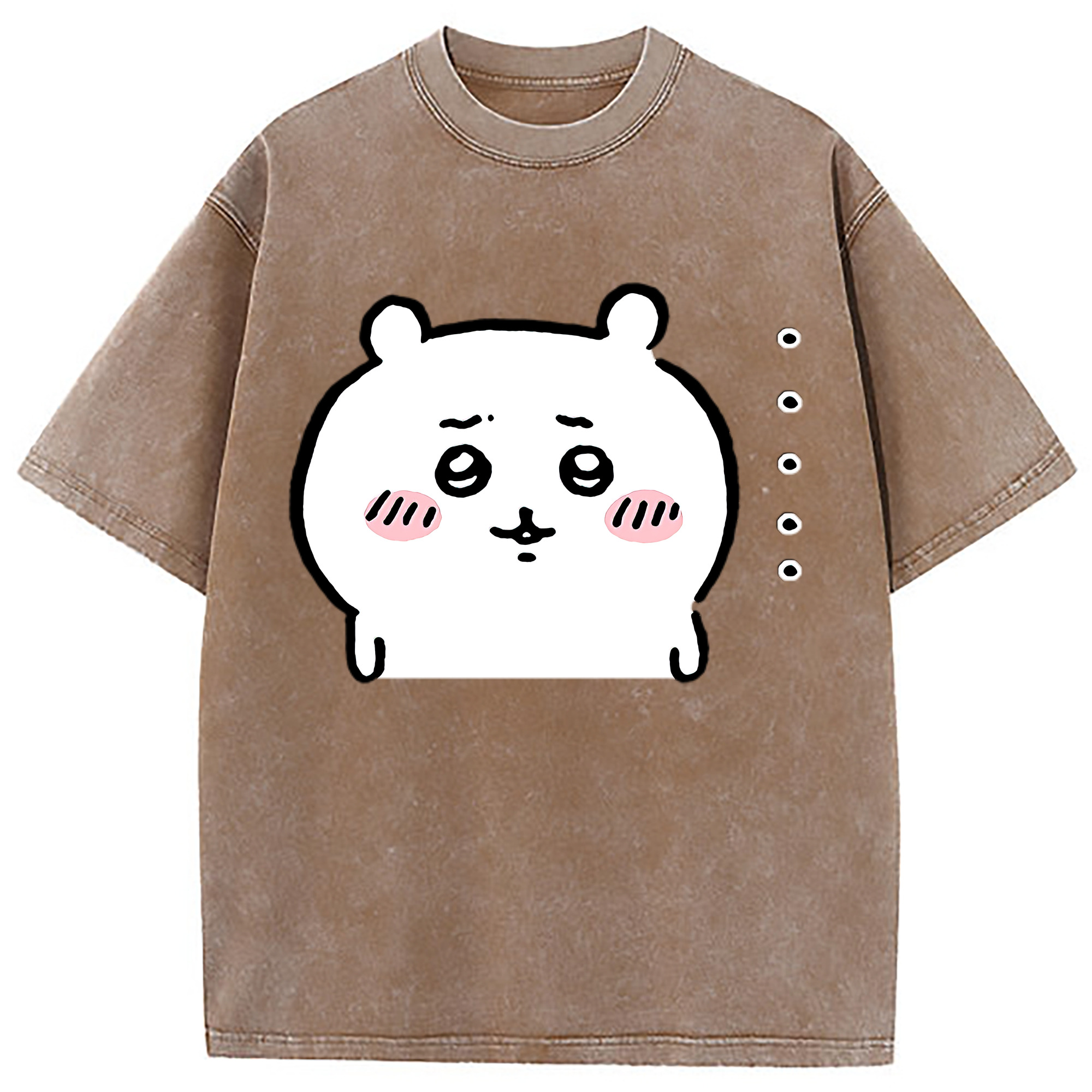（画像用） ちいかわ ちいかわ Chii-kawa chiikawa 綿100% ヴィンテージ風 半袖Tシャツ（フロントプリント）