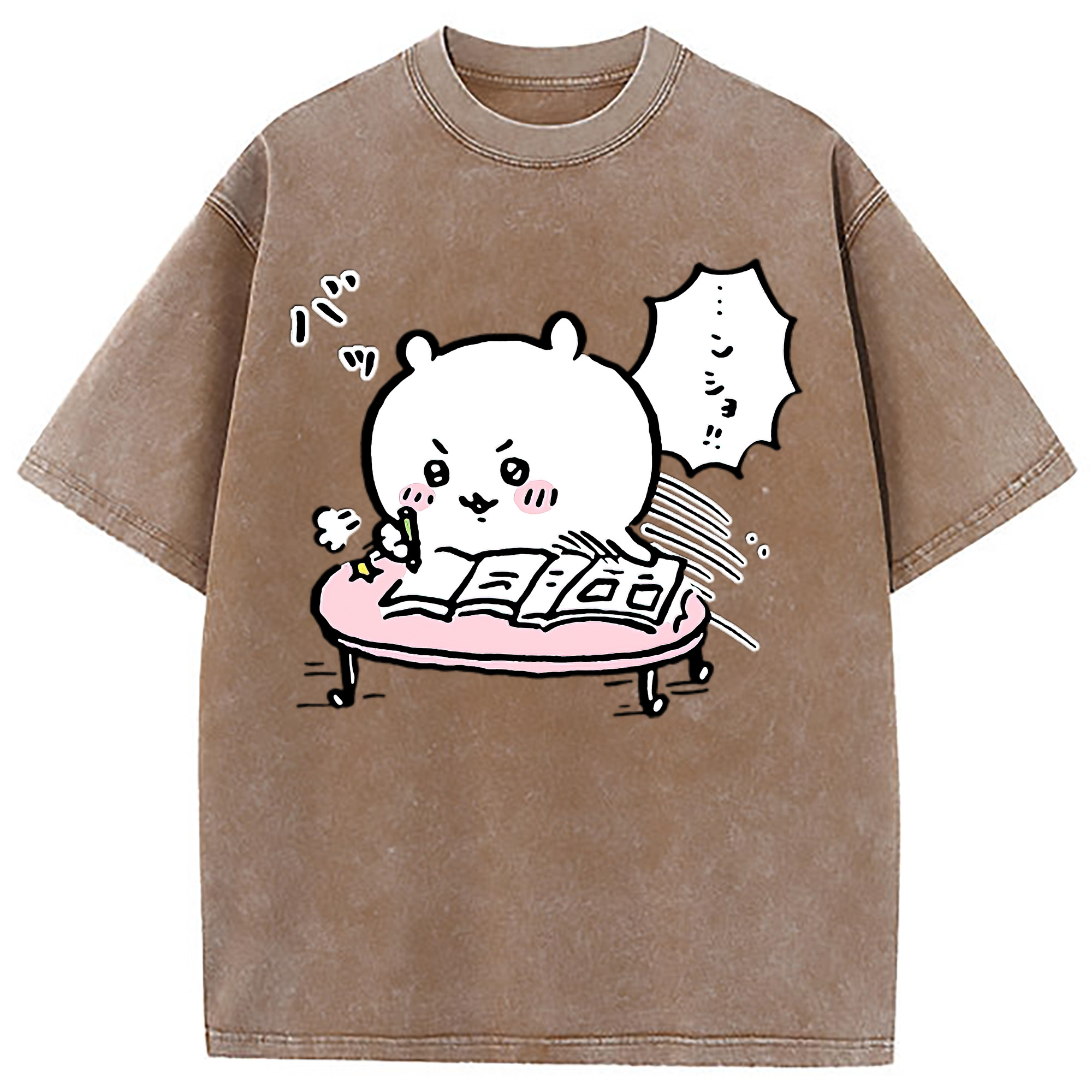 （画像用） ちいかわ ちいかわ Chii-kawa chiikawa 綿100% ヴィンテージ風 半袖Tシャツ（フロントプリント）