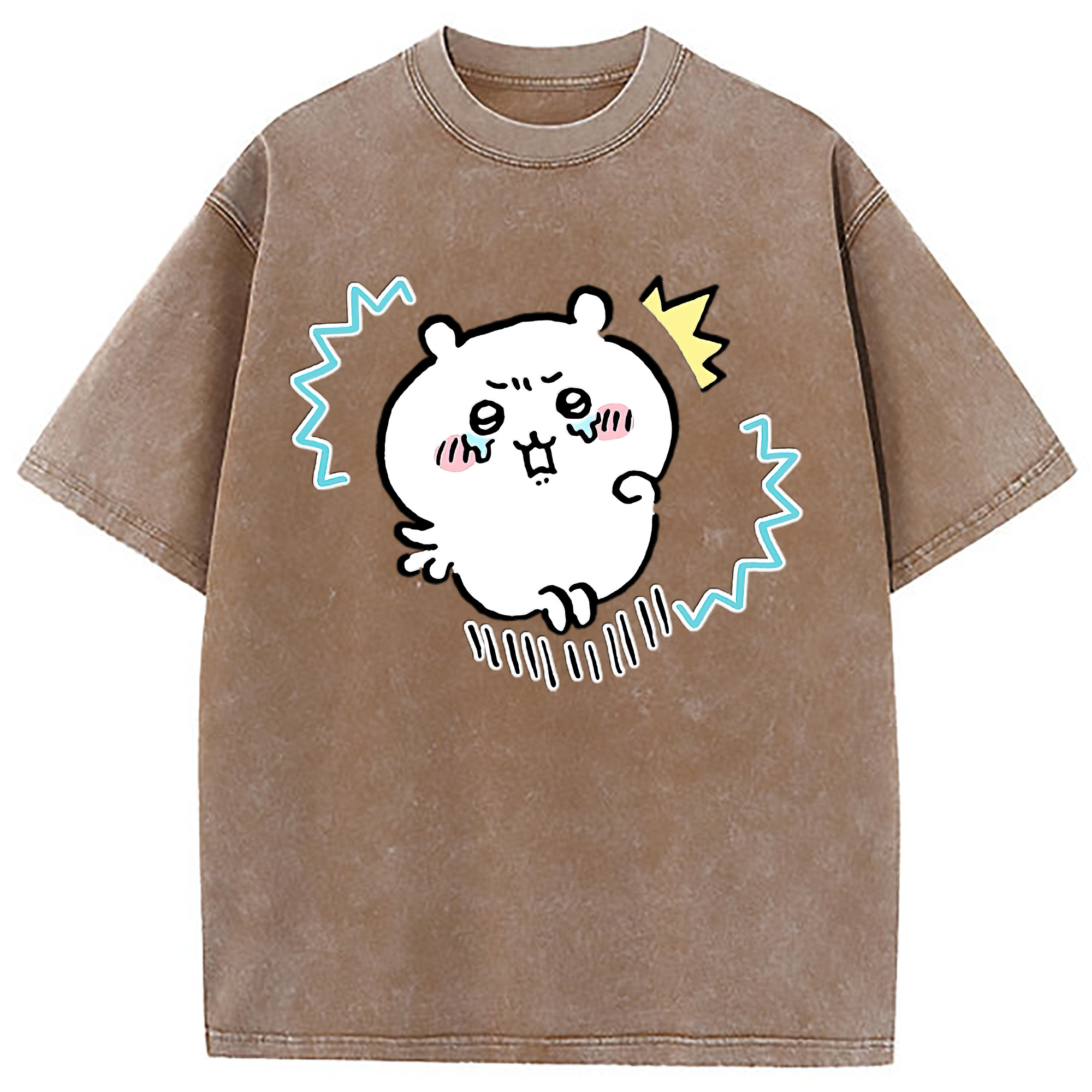 （画像用） ちいかわ ちいかわ Chii-kawa chiikawa 綿100% ヴィンテージ風 半袖Tシャツ（フロントプリント）
