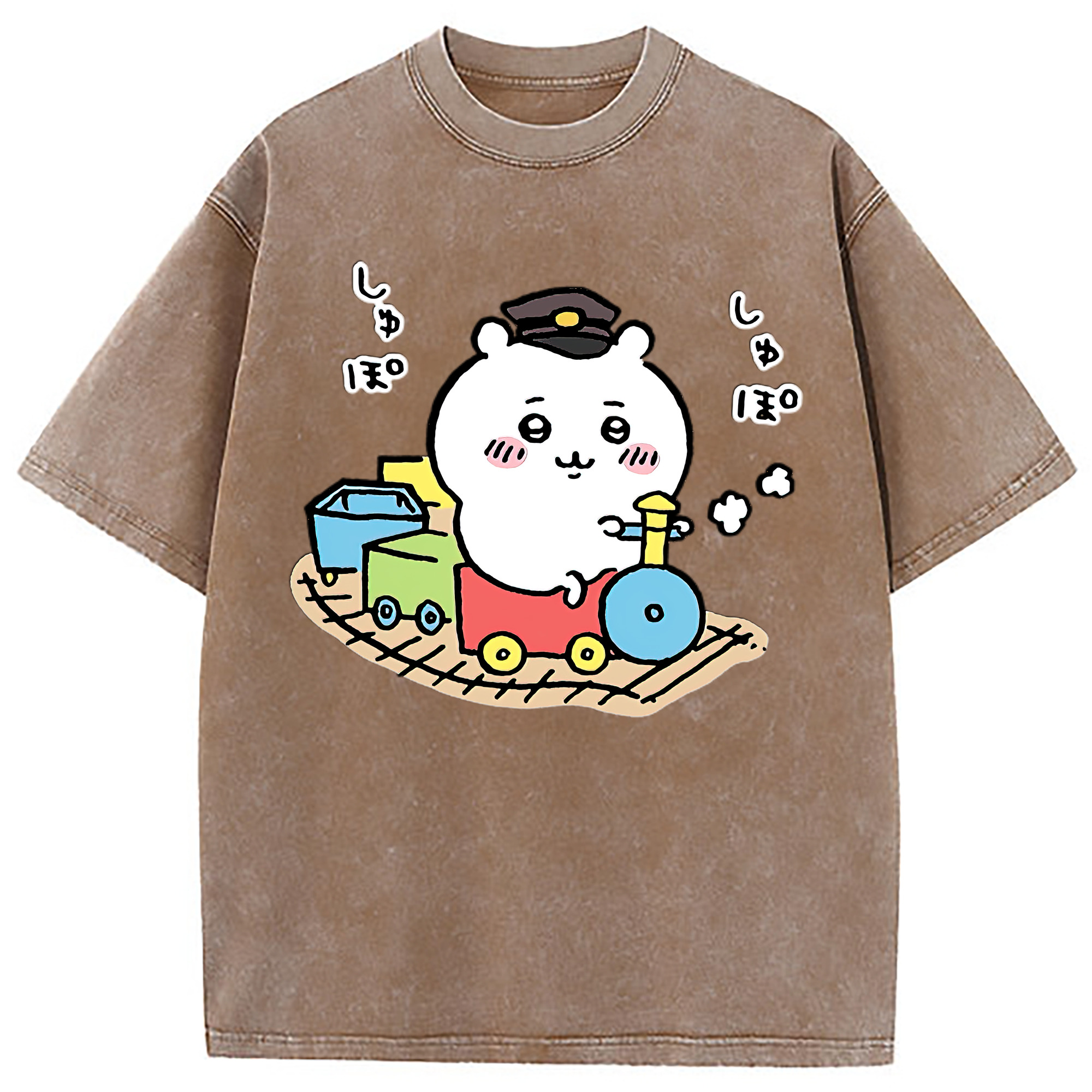 （画像用） ちいかわ ちいかわ Chii-kawa chiikawa 綿100% ヴィンテージ風 半袖Tシャツ（フロントプリント）