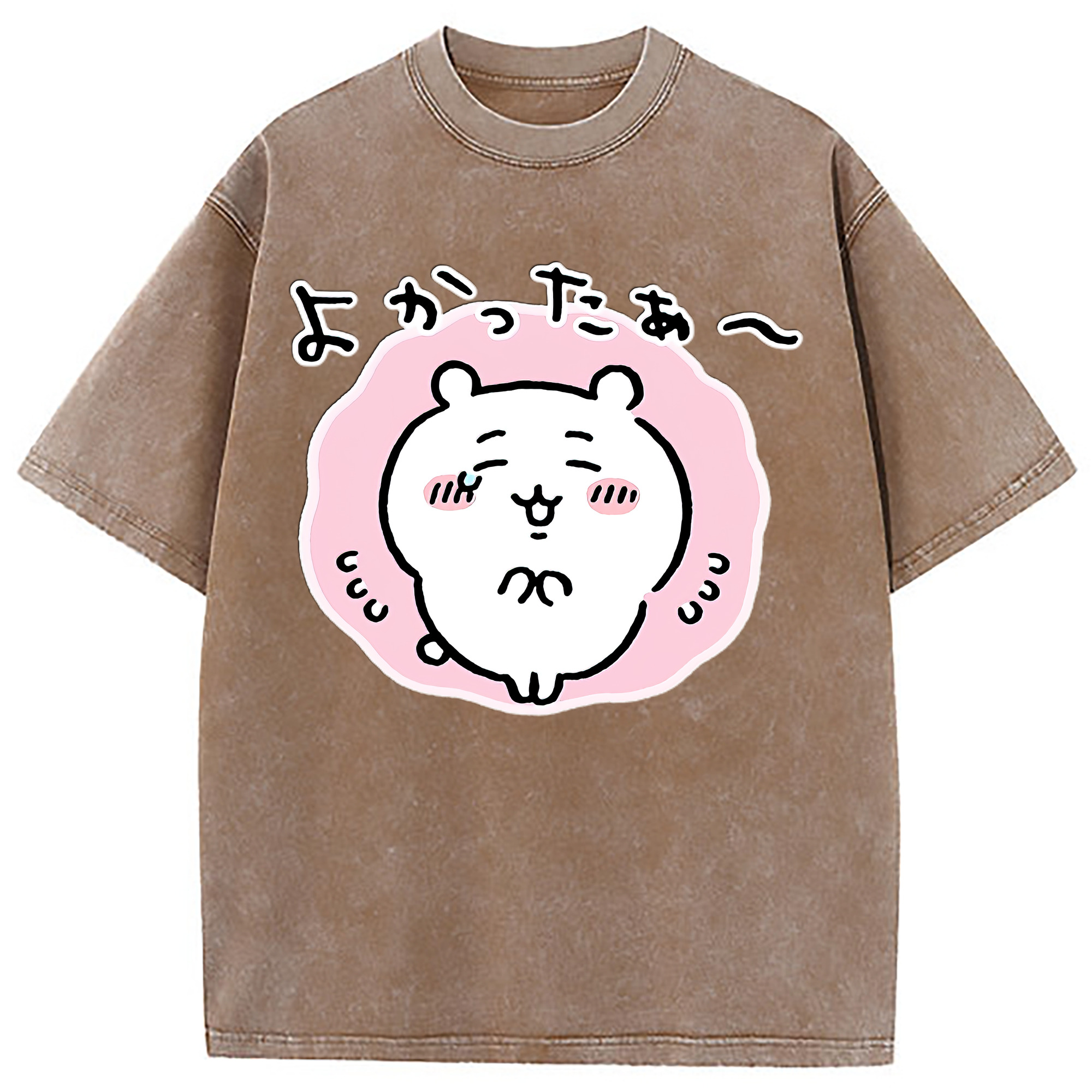 （画像用） ちいかわ ちいかわ Chii-kawa chiikawa 綿100% ヴィンテージ風 半袖Tシャツ（フロントプリント）