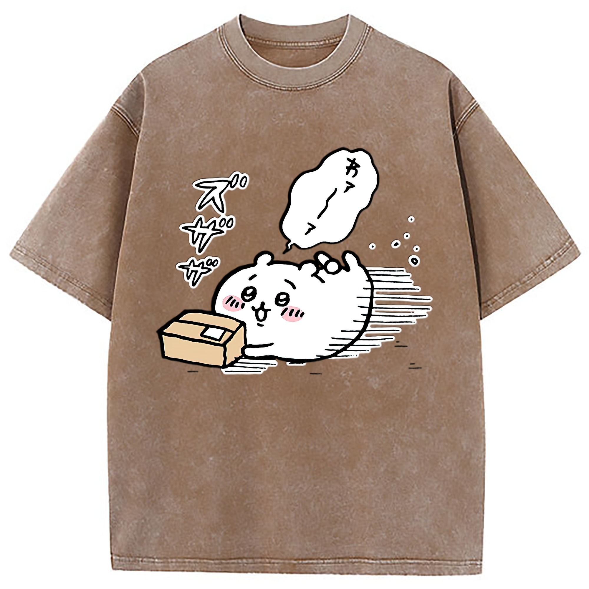 （画像用） ちいかわ ちいかわ Chii-kawa chiikawa 綿100% ヴィンテージ風 半袖Tシャツ（フロントプリント）