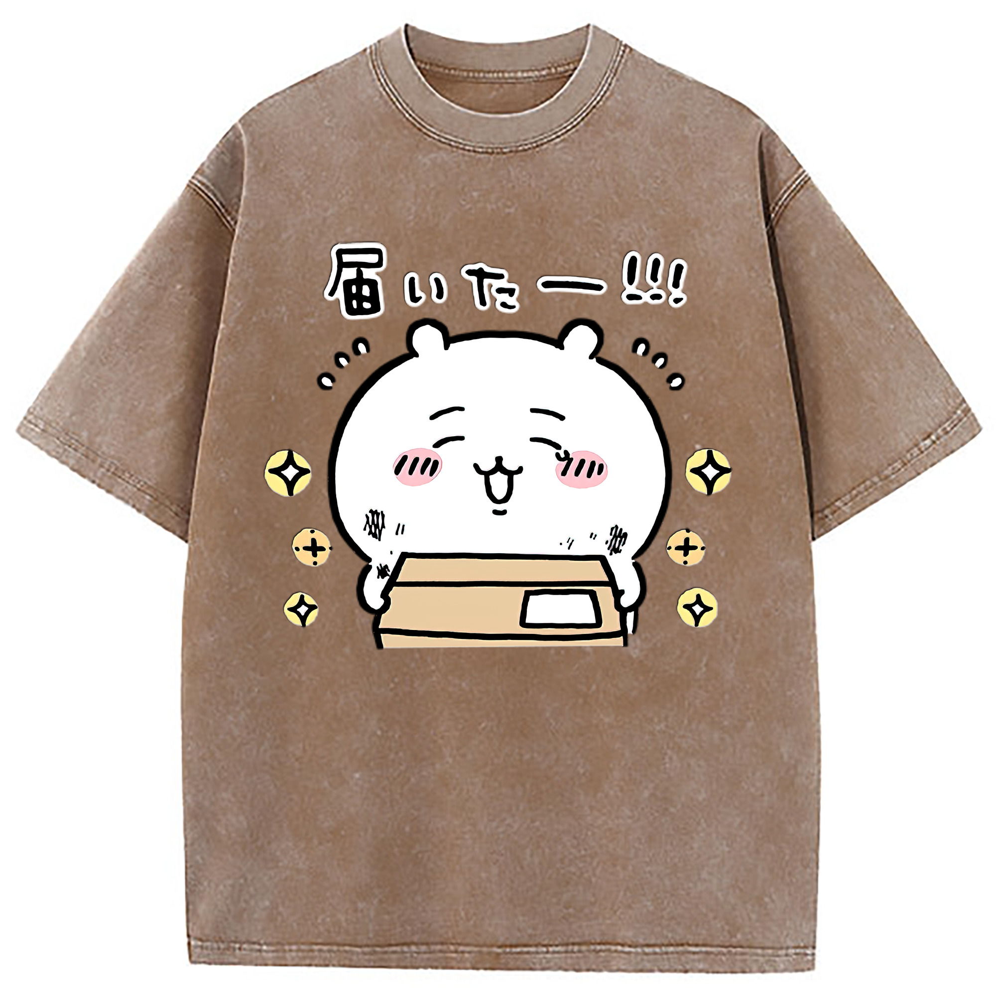 （画像用） ちいかわ ちいかわ Chii-kawa chiikawa 綿100% ヴィンテージ風 半袖Tシャツ（フロントプリント）