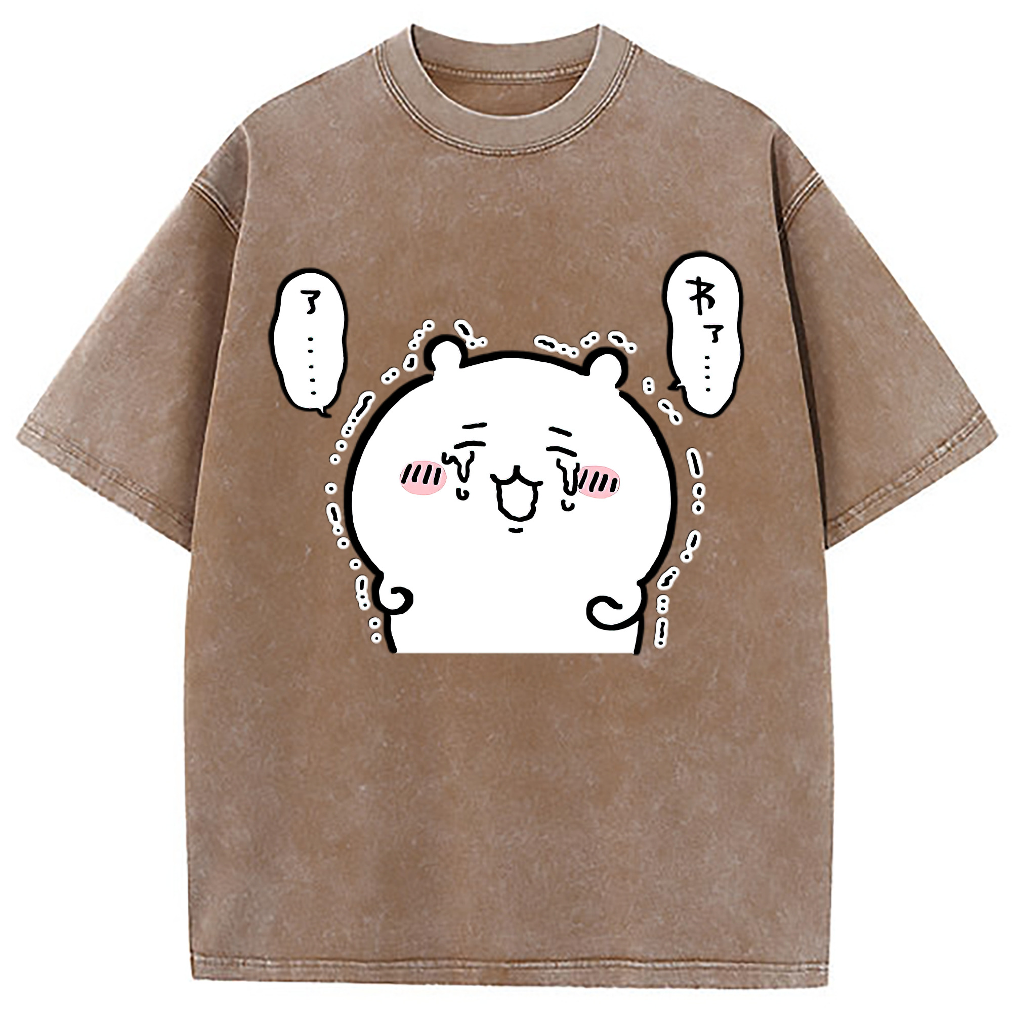（画像用） ちいかわ ちいかわ Chii-kawa chiikawa 綿100% ヴィンテージ風 半袖Tシャツ（フロントプリント）
