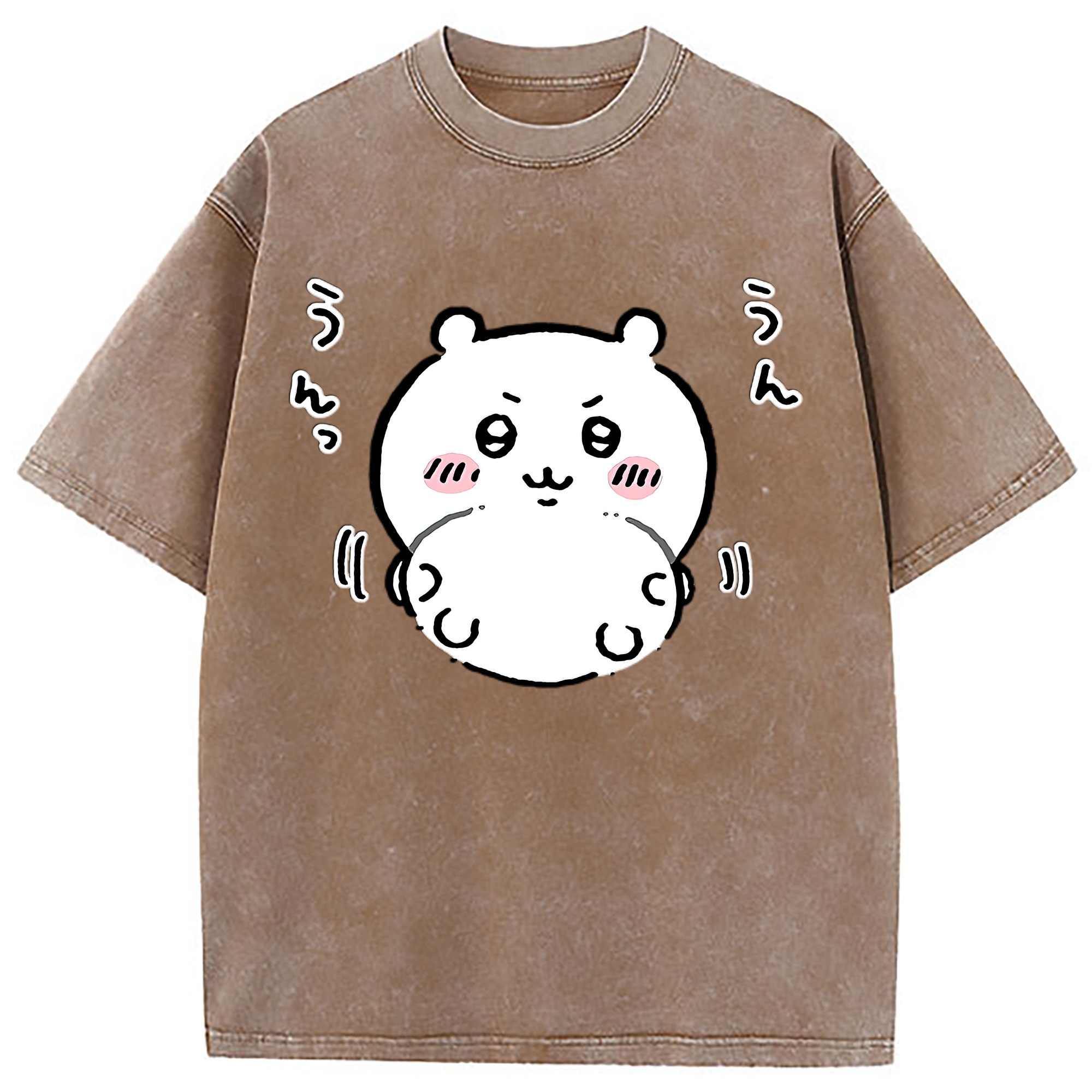 （画像用） ちいかわ ちいかわ Chii-kawa chiikawa 綿100% ヴィンテージ風 半袖Tシャツ（フロントプリント）