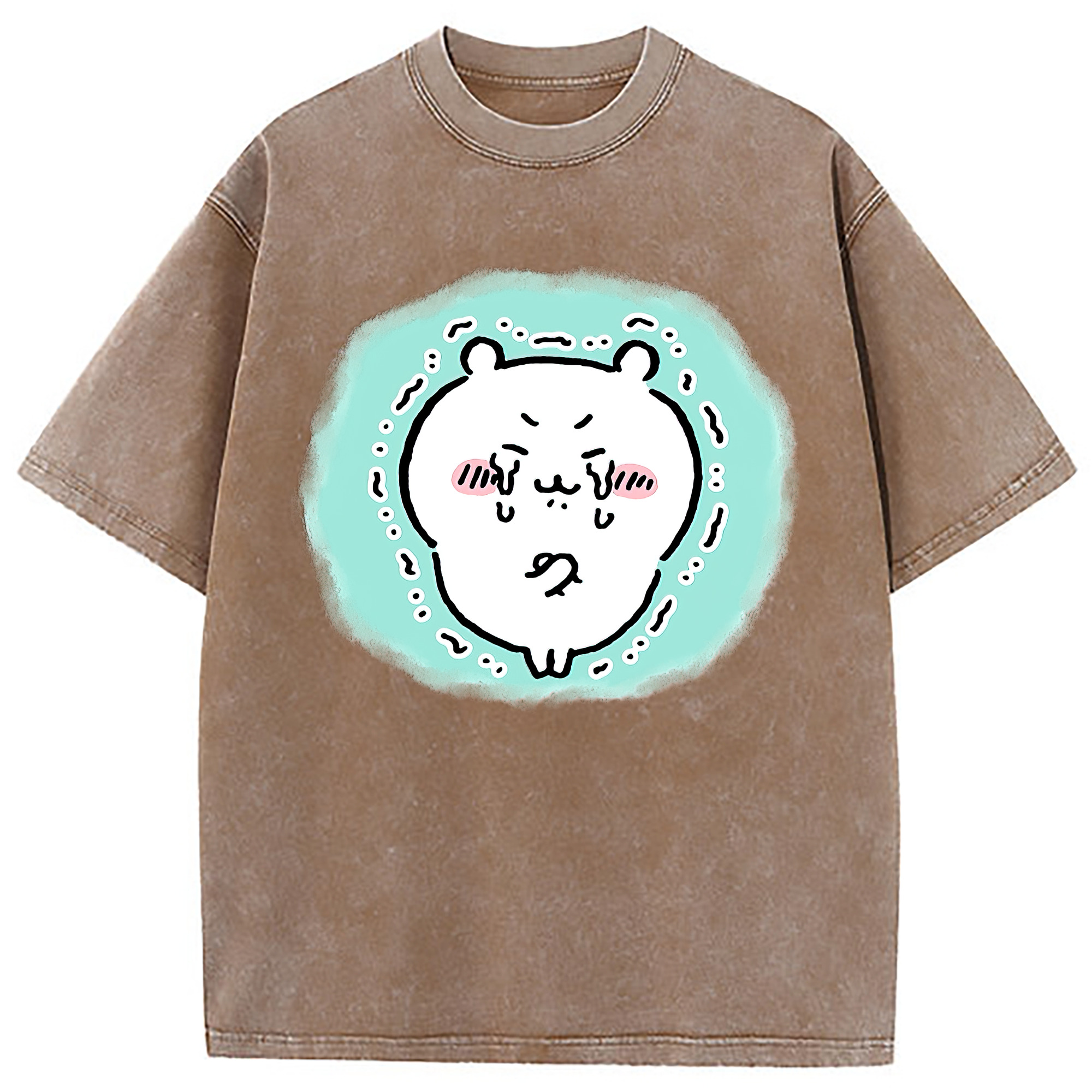 （画像用） ちいかわ ちいかわ Chii-kawa chiikawa 綿100% ヴィンテージ風 半袖Tシャツ（フロントプリント）