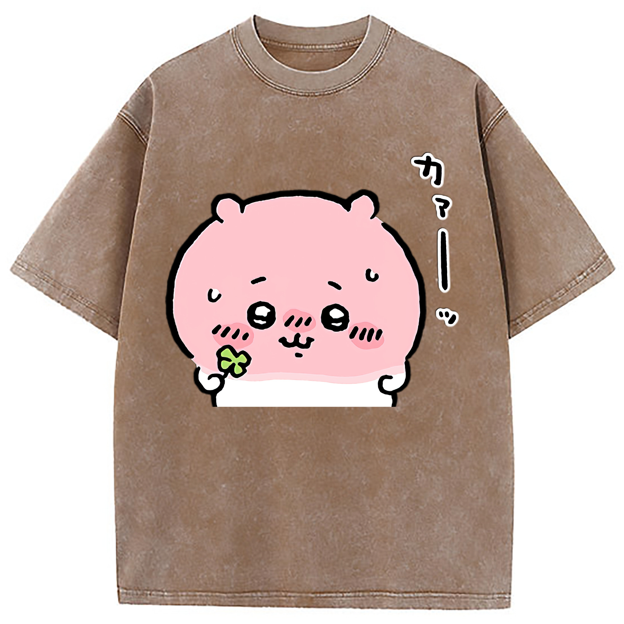 （画像用） ちいかわ ちいかわ Chii-kawa chiikawa 綿100% ヴィンテージ風 半袖Tシャツ（フロントプリント）