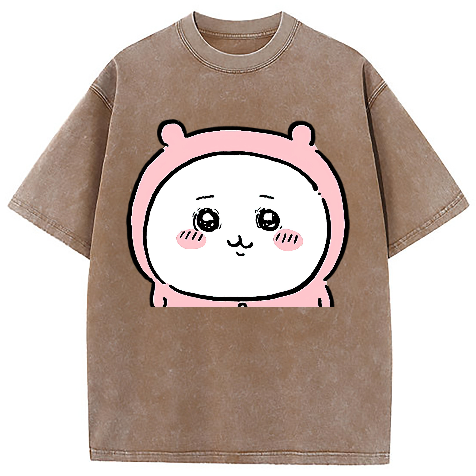 （画像用） ちいかわ ちいかわ Chii-kawa chiikawa 綿100% ヴィンテージ風 半袖Tシャツ（フロントプリント）
