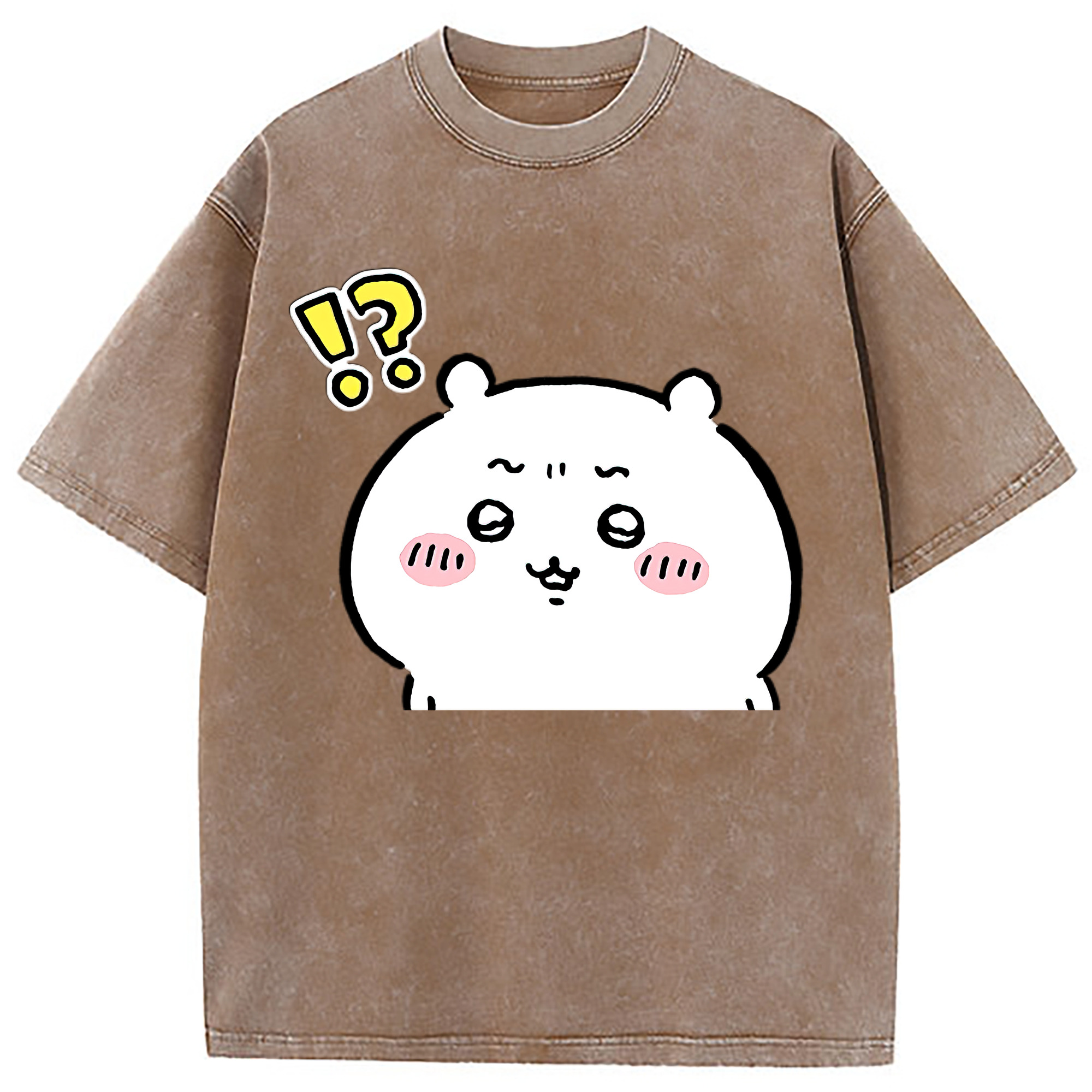 （画像用） ちいかわ ちいかわ Chii-kawa chiikawa 綿100% ヴィンテージ風 半袖Tシャツ（フロントプリント）