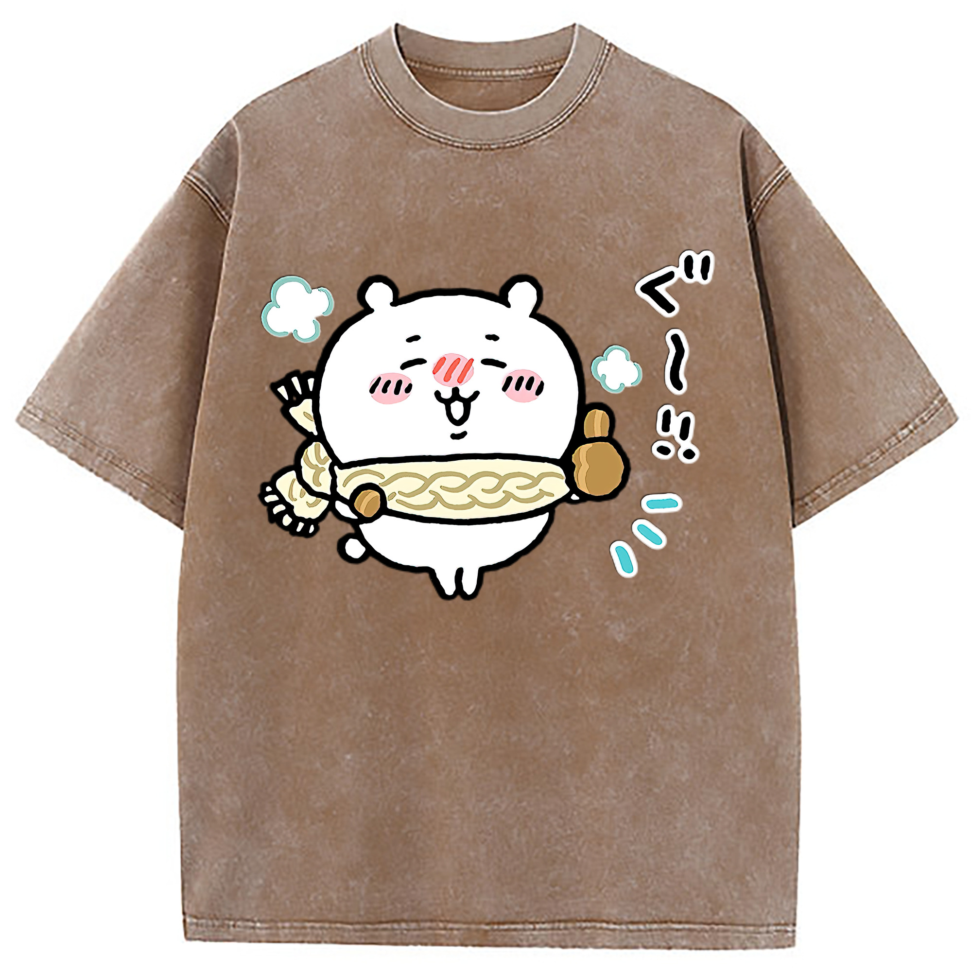 （画像用） ちいかわ ちいかわ Chii-kawa chiikawa 綿100% ヴィンテージ風 半袖Tシャツ（フロントプリント）