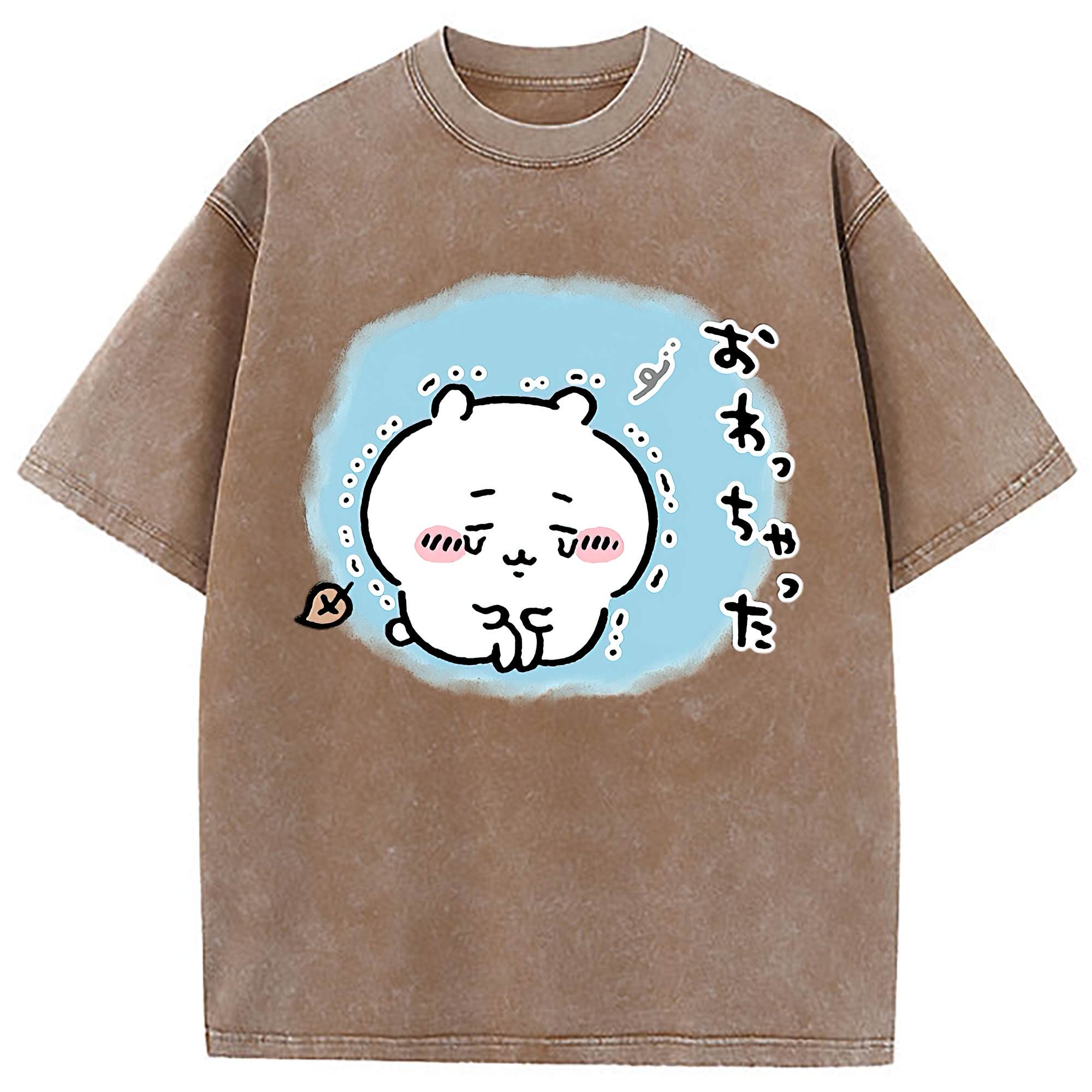 （画像用） ちいかわ ちいかわ Chii-kawa chiikawa 綿100% ヴィンテージ風 半袖Tシャツ（フロントプリント）