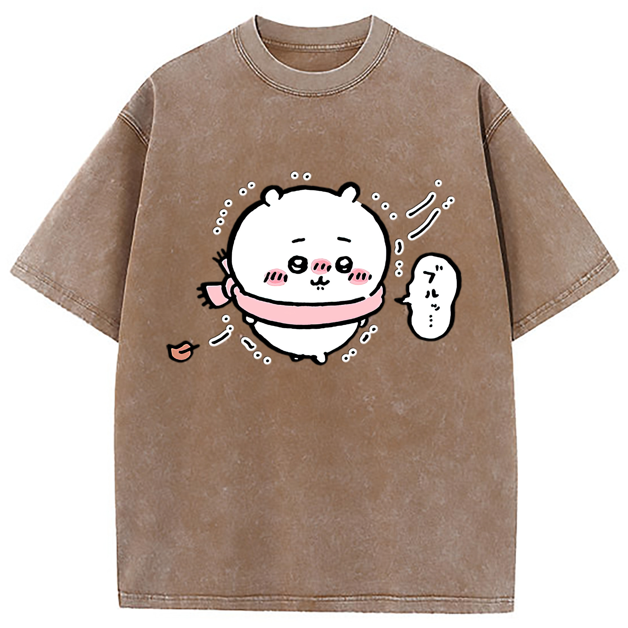 （画像用） ちいかわ ちいかわ Chii-kawa chiikawa 綿100% ヴィンテージ風 半袖Tシャツ（フロントプリント）