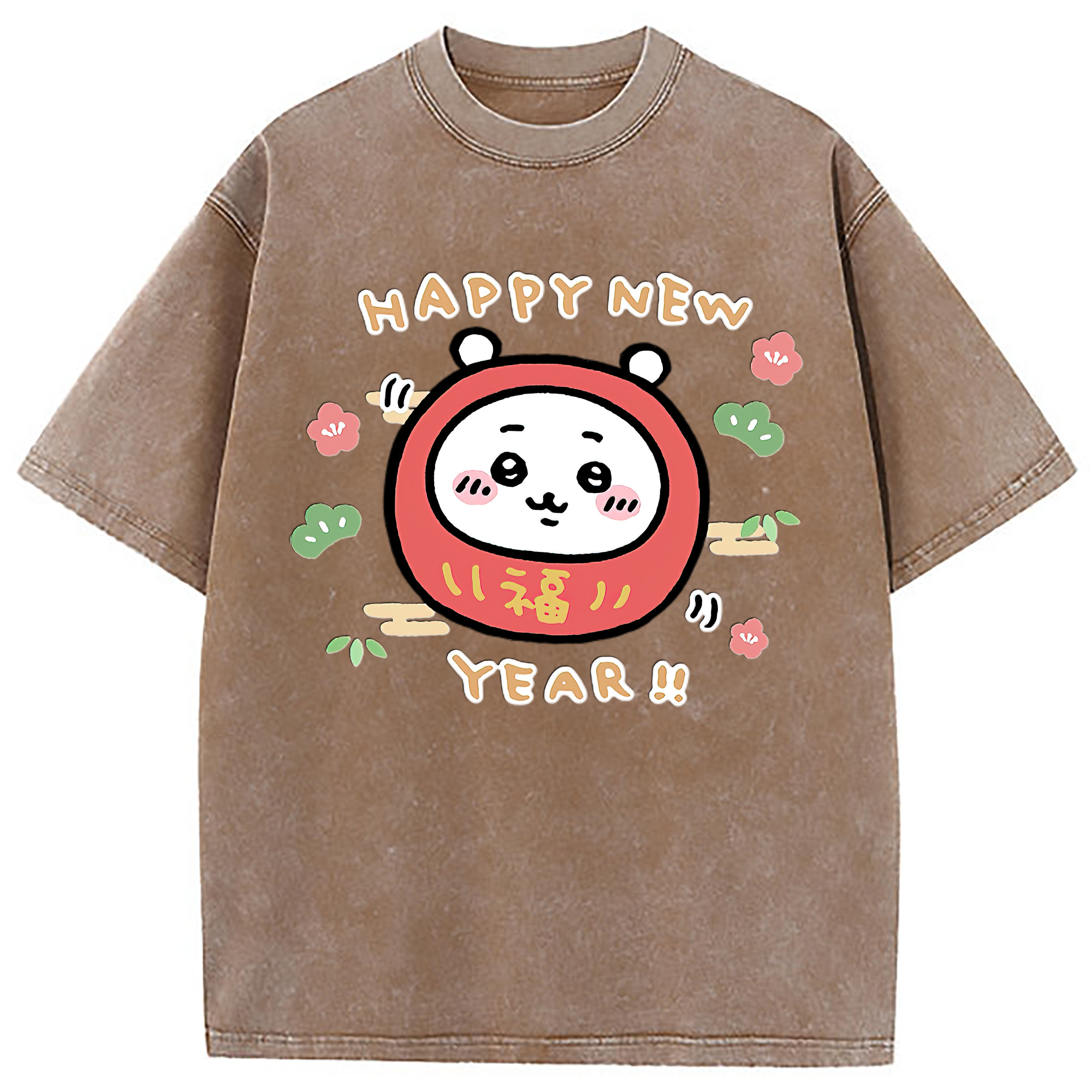 （画像用） ちいかわ ちいかわ Chii-kawa chiikawa 綿100% ヴィンテージ風 半袖Tシャツ（フロントプリント）
