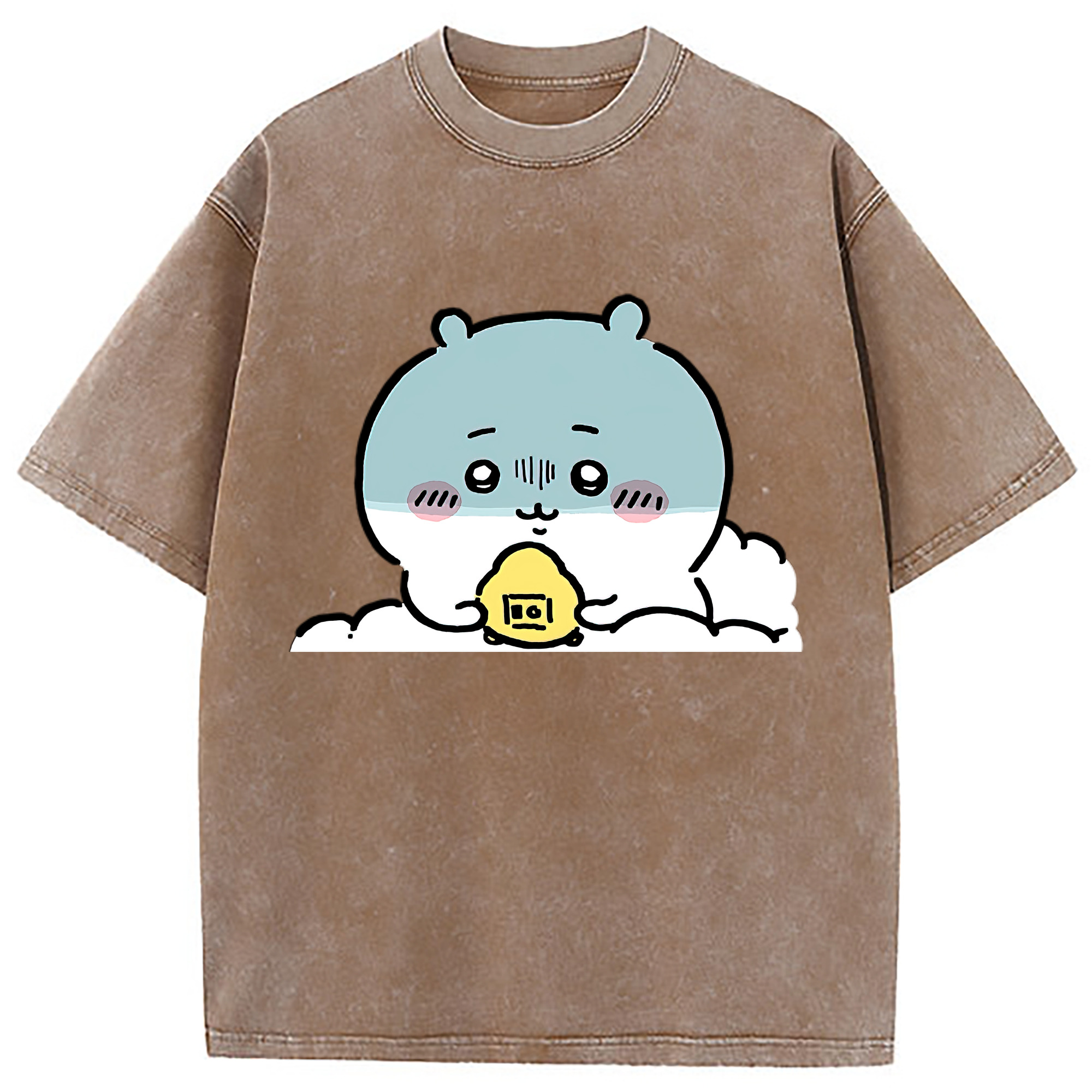 （画像用） ちいかわ ちいかわ Chii-kawa chiikawa 綿100% ヴィンテージ風 半袖Tシャツ（フロントプリント）