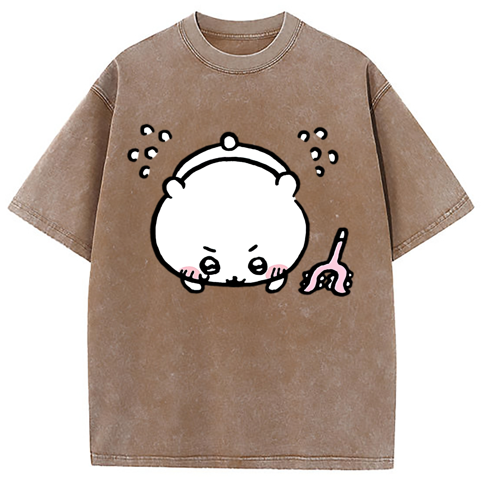 （画像用） ちいかわ ちいかわ Chii-kawa chiikawa 綿100% ヴィンテージ風 半袖Tシャツ（フロントプリント）