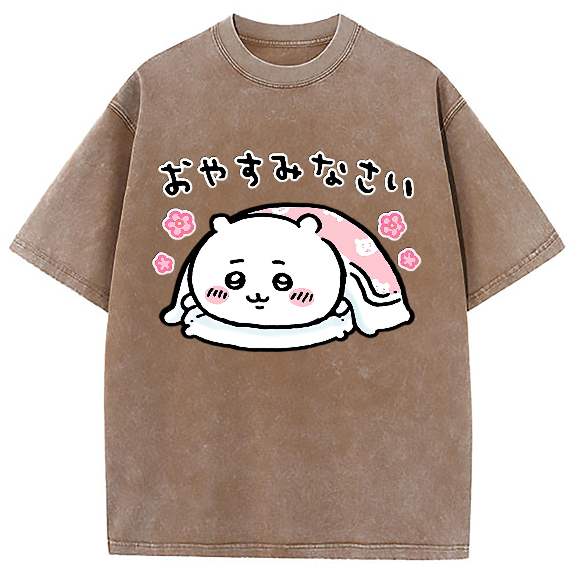 （画像用） ちいかわ ちいかわ Chii-kawa chiikawa 綿100% ヴィンテージ風 半袖Tシャツ（フロントプリント）