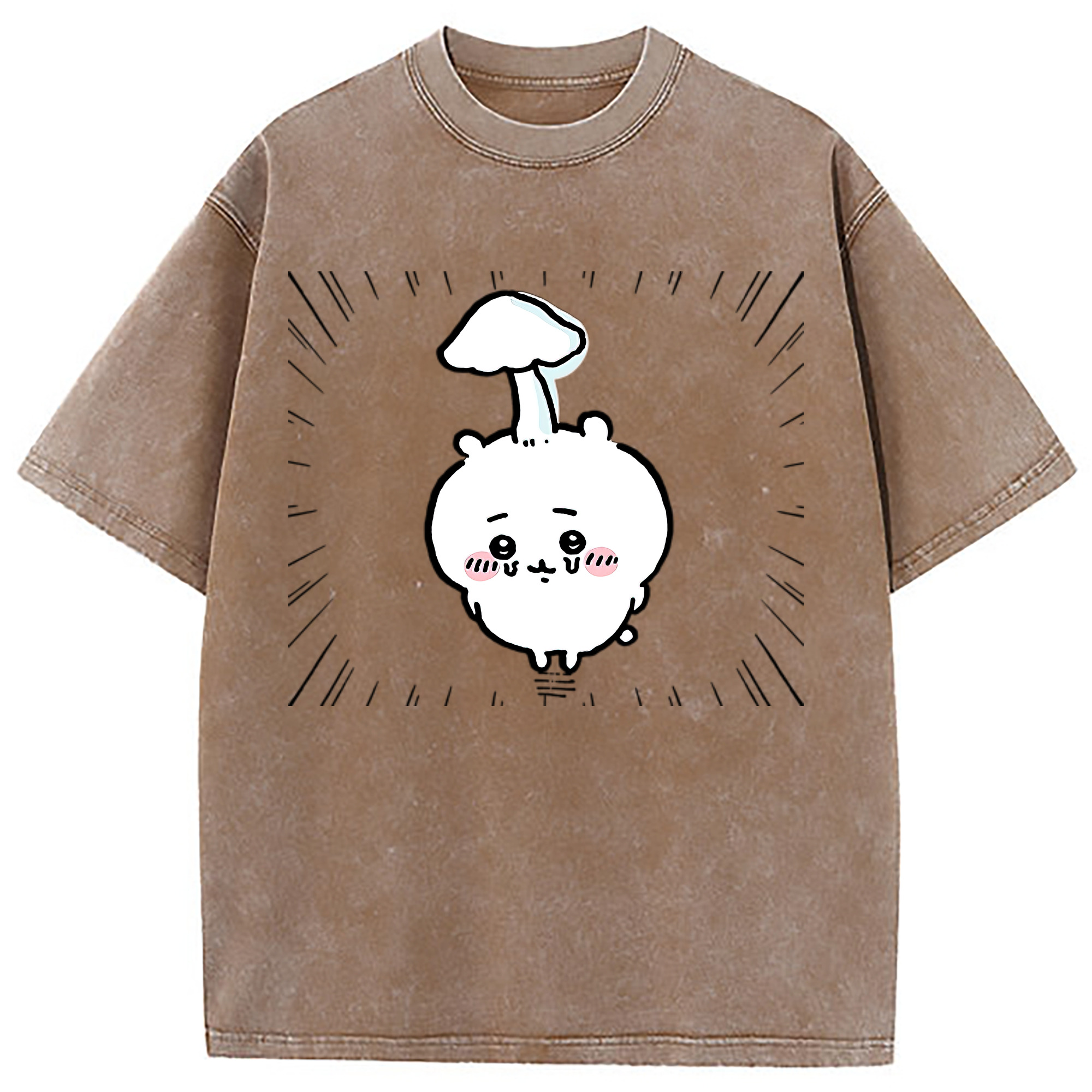 （画像用） ちいかわ ちいかわ Chii-kawa chiikawa 綿100% ヴィンテージ風 半袖Tシャツ（フロントプリント）