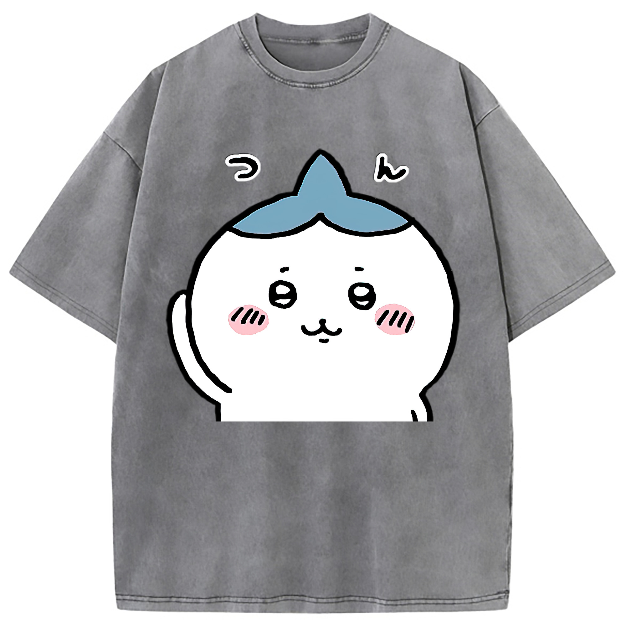 （画像用） ちいかわ ハチワレ Chii-kawa hachiware 綿100% ヴィンテージ風 半袖Tシャツ（フロントプリント）