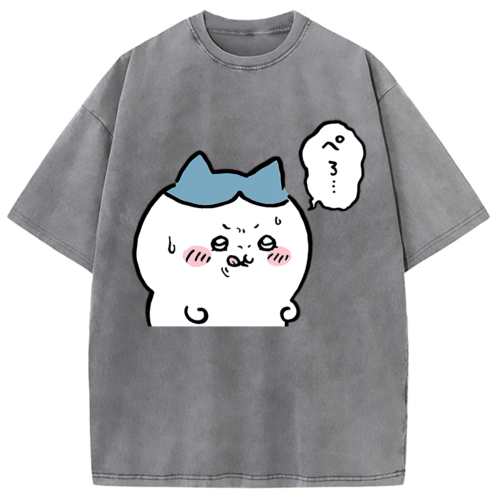 （画像用） ちいかわ ハチワレ Chii-kawa hachiware 綿100% ヴィンテージ風 半袖Tシャツ（フロントプリント）