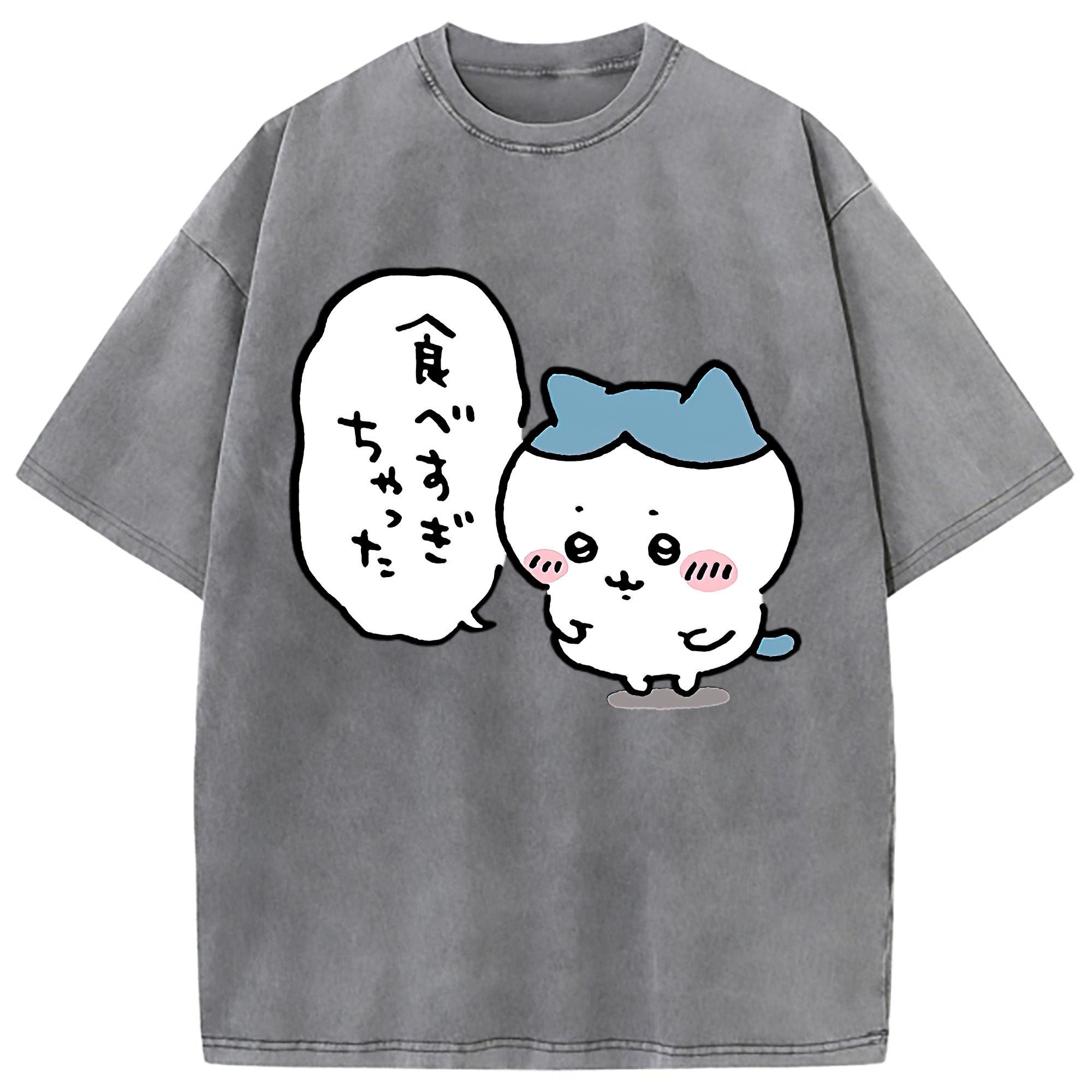 （画像用） ちいかわ ハチワレ Chii-kawa hachiware 綿100% ヴィンテージ風 半袖Tシャツ（フロントプリント）